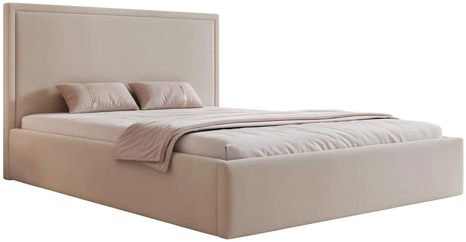 selsey-asurro-gepolstertes-bett-160x200-cm-mit-stauraum-beiger-wasserabweisender image 1