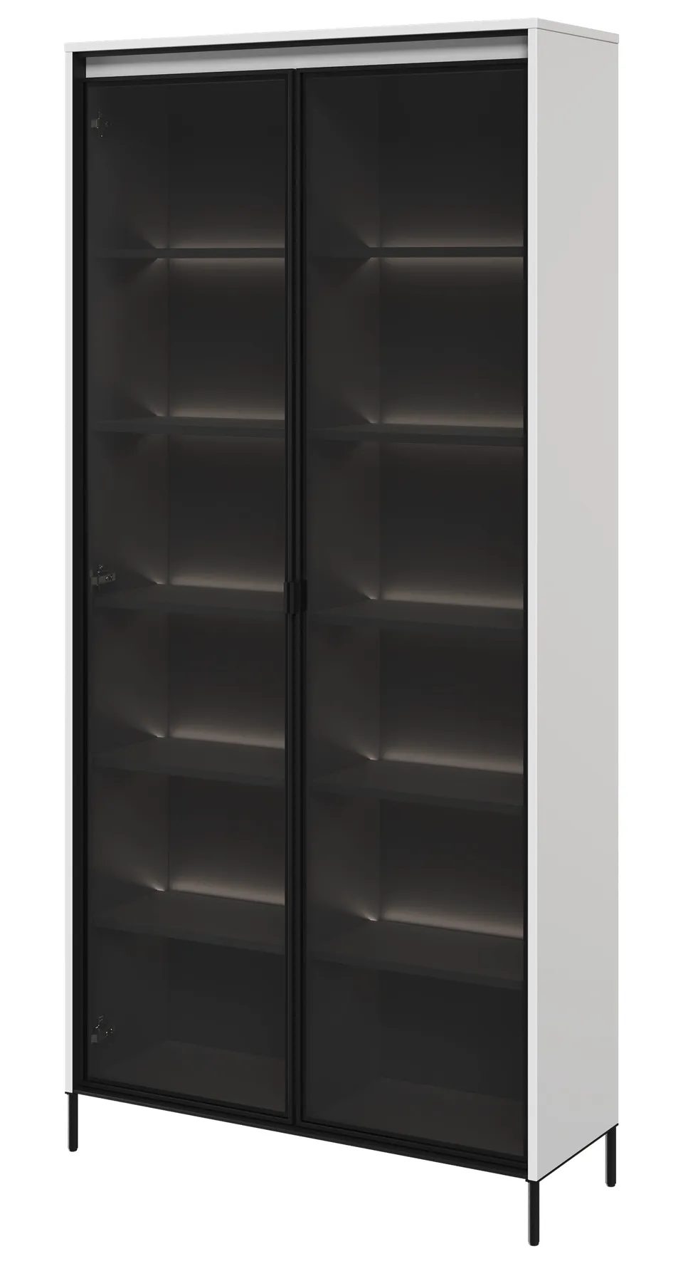 selsey-trend-zweifl-geliger-schrank-vitrine-92-cm-wei-mit-led image 1