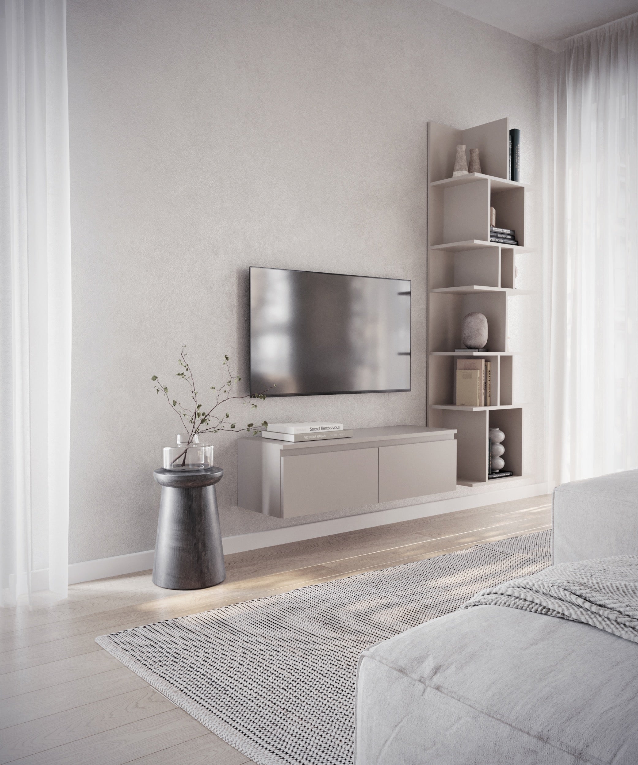 selsey-bemmi-h-ngender-tv-schrank-100-cm-kaschmir image 2