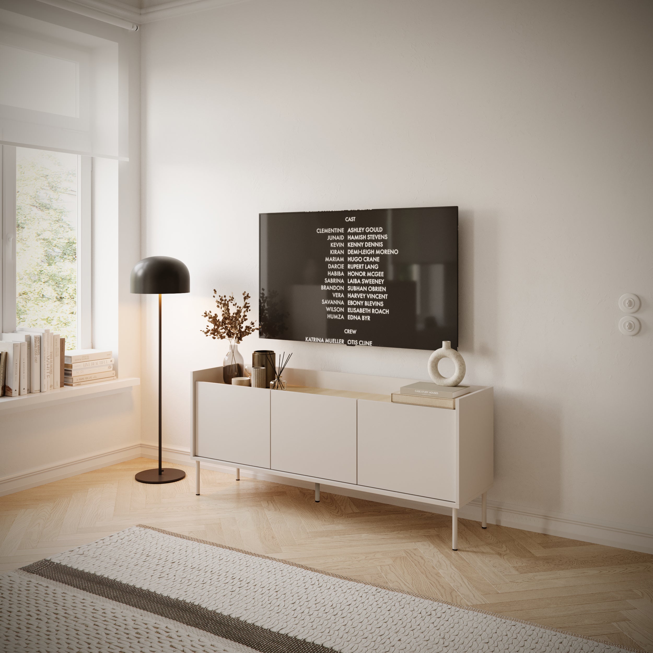 selsey-tv-schrank-tovi-dreit-rig-140-cm-kaschmir-lindberg-eiche image 2