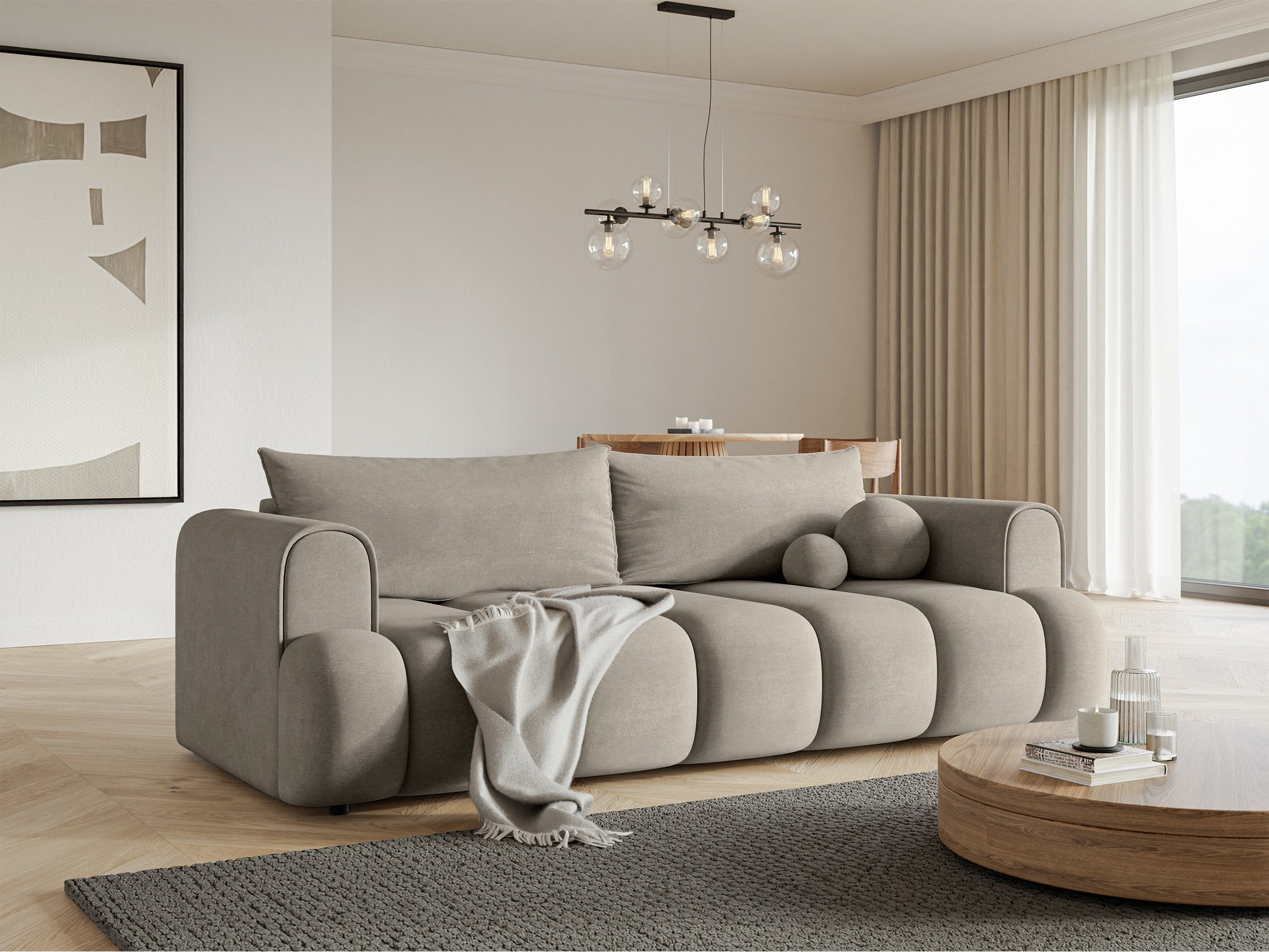 selsey-dandelino-3-sitzer-sofa-mit-schlaffunktion-grauer-hydrophober-samt image 3