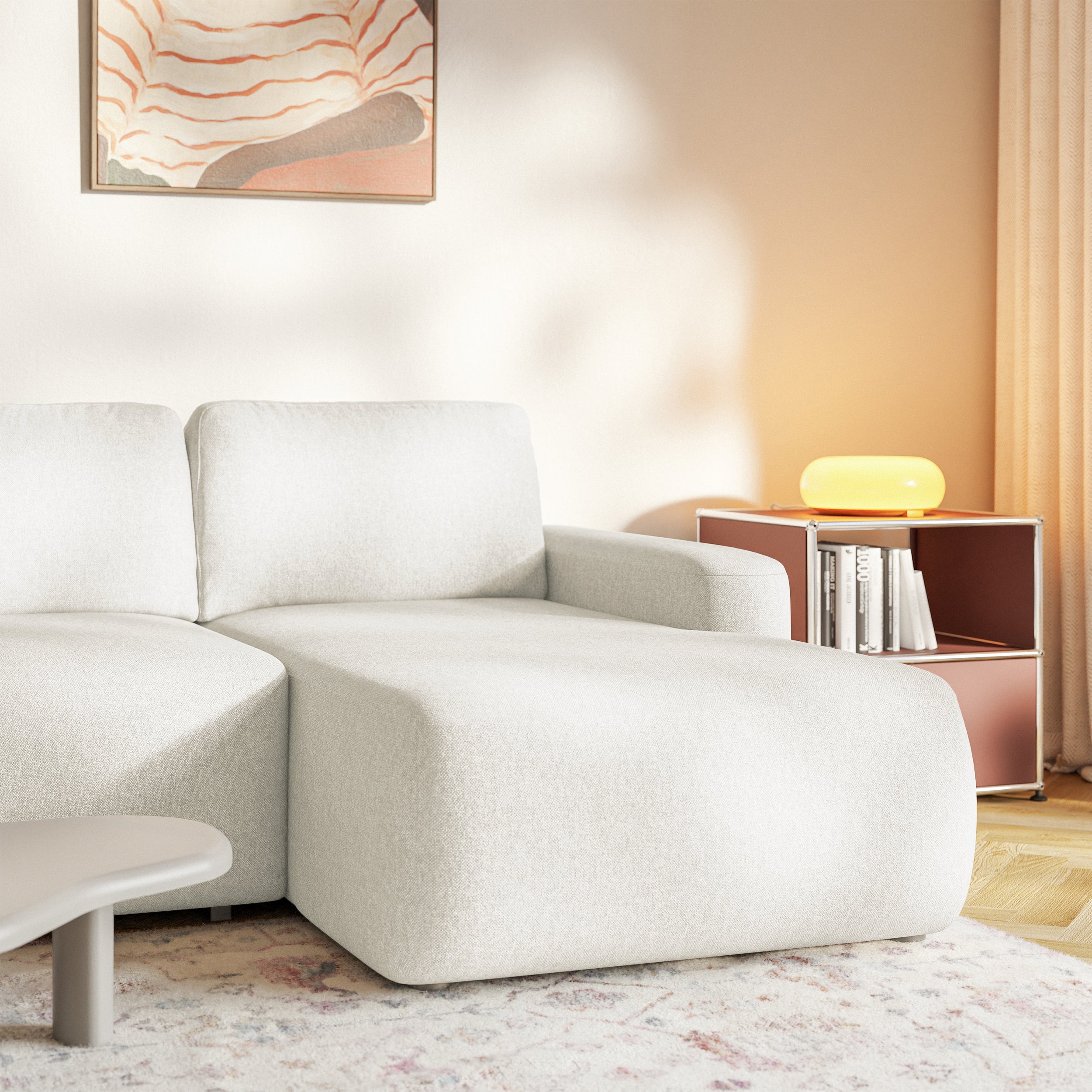 selsey-carnos-mini-ecksofa-l-rechts-creme-chenille-mit-schlaffunktion image 6