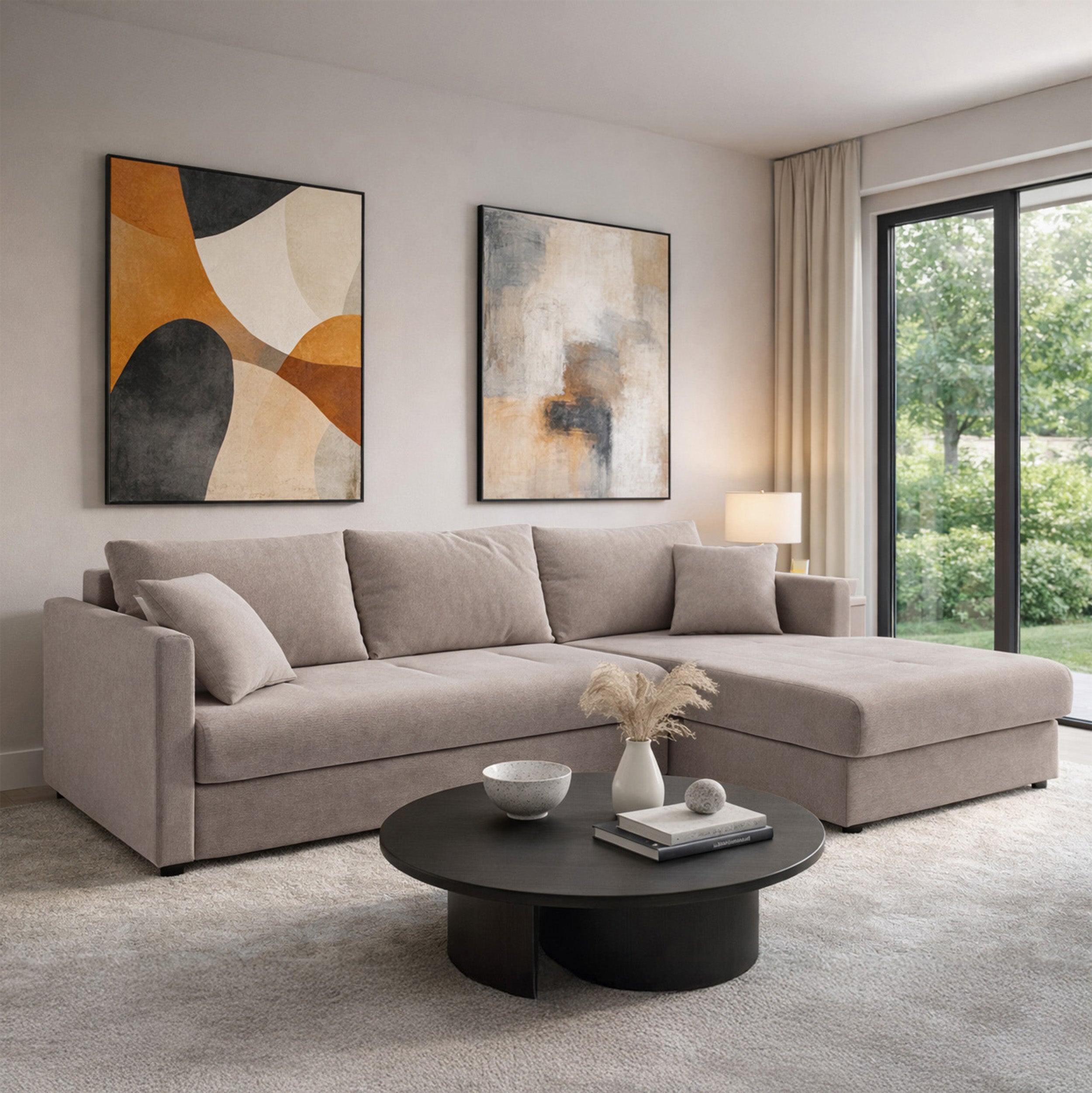selsey-lorro-ecksofa-mit-schlaffunktion-l-f-rmig-universell-grau-beige-chenille image 2