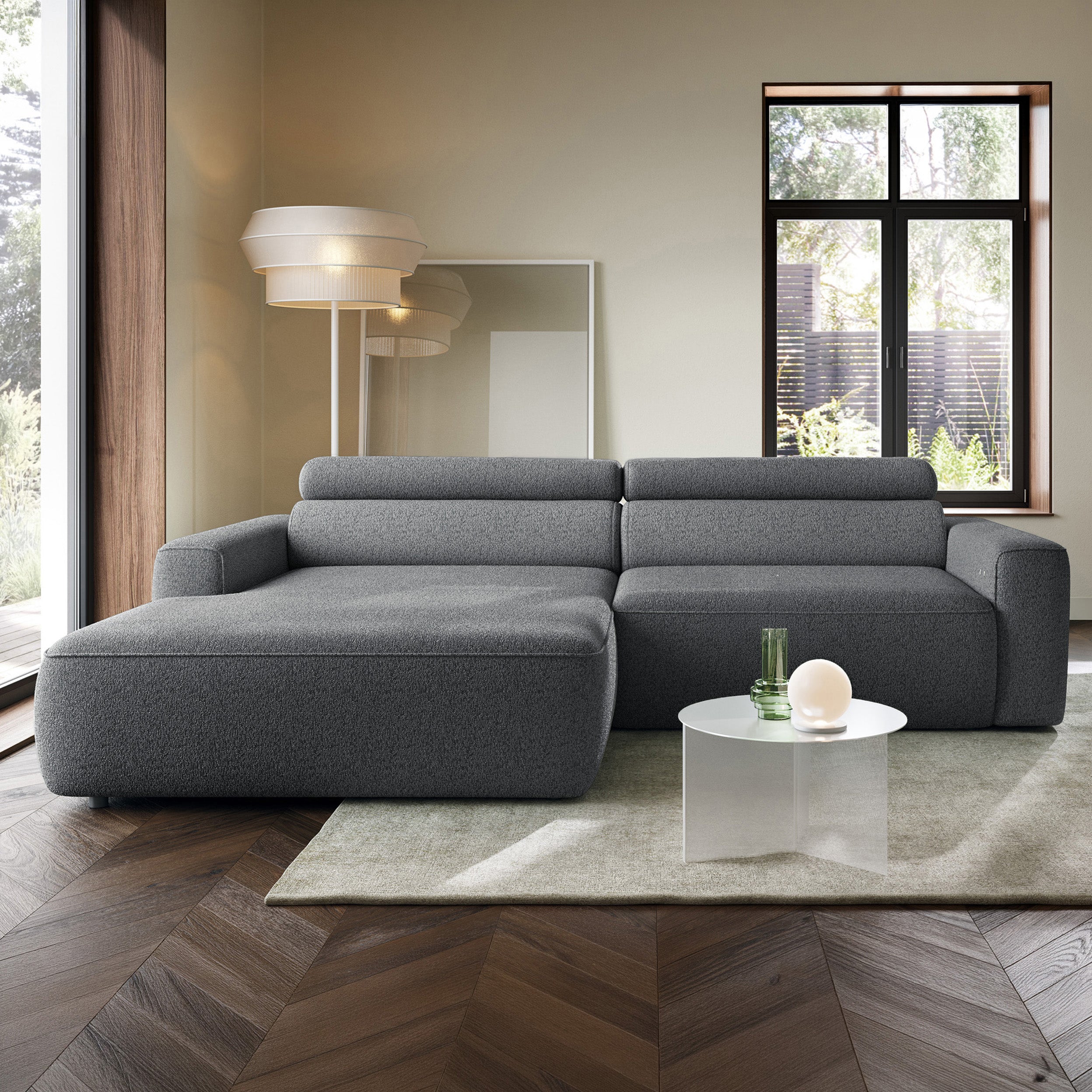 selsey-fando-ecksofa-mit-elektrischem-auszug-l-f-rmig-links-grau-geflecht image 2