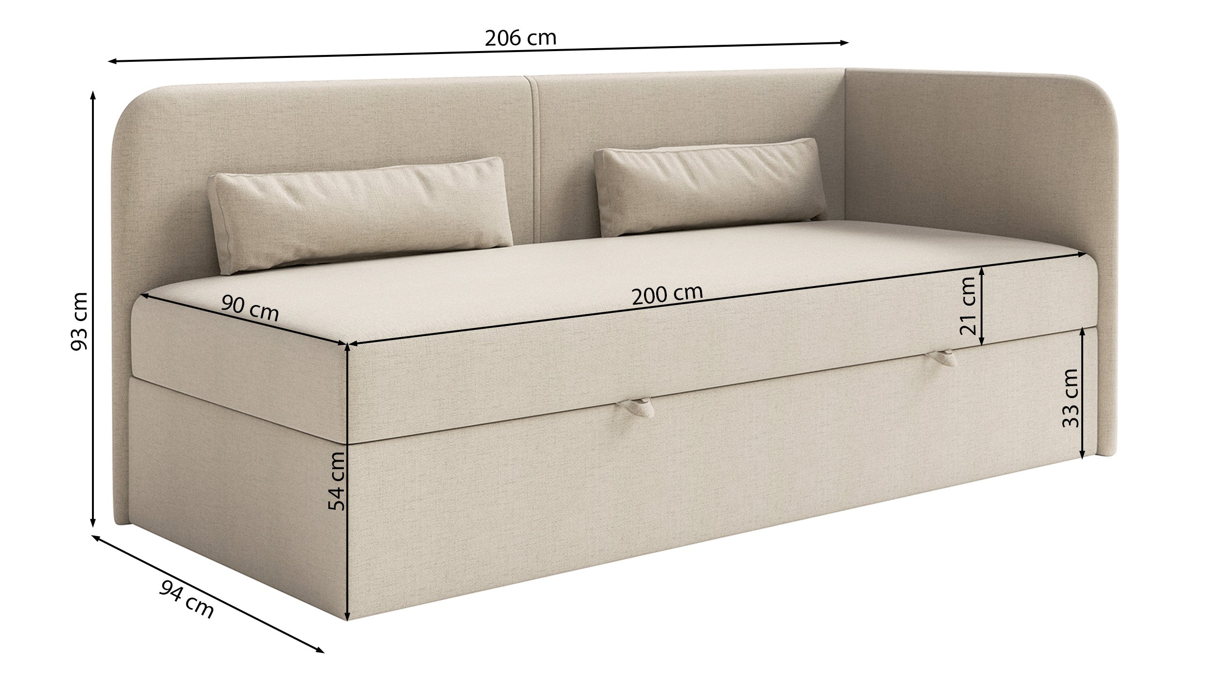 selsey-calmmo-jugendbett-90x200-cm-rechtsseitig-mit-stauraum-hellbeige-chenille image 8
