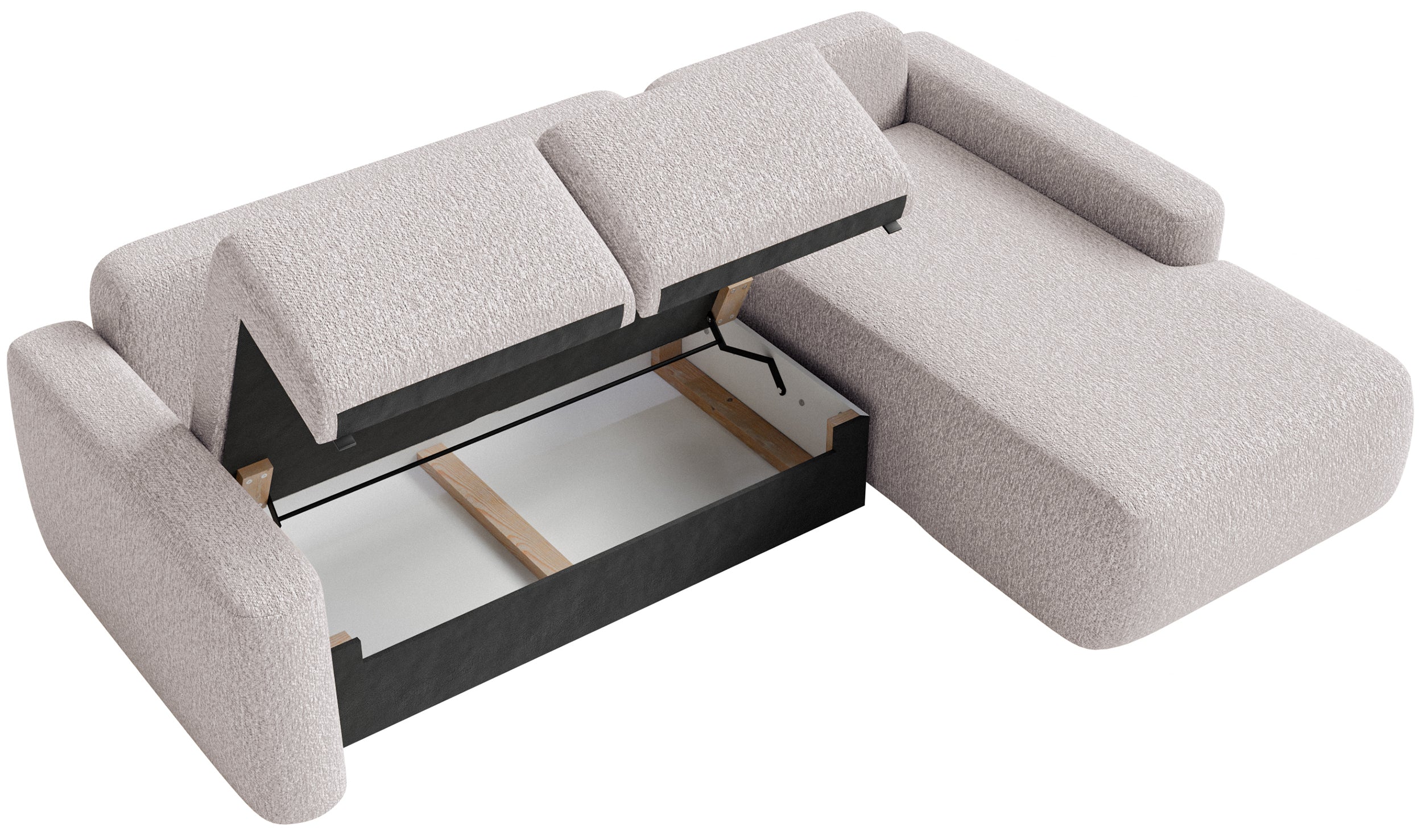 selsey-ecksofa-carnos-mini-l-form-rechts-beige-chenille-mit-schlaffunktion image 4