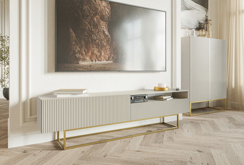 selsey-veldio-tv-schrank-175-cm-mit-gefr-ster-front-und-nische-grau-beige-mit-go image 3