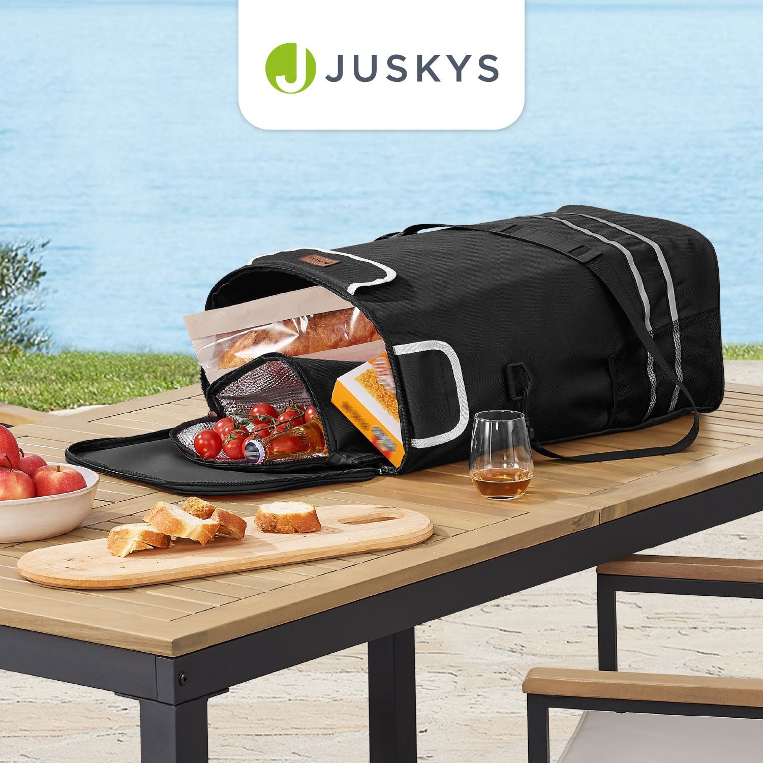juskys-3in1-einkaufstrolley-56-l-schwarz-trolley-umh-ngetasche-sackkarre image 6