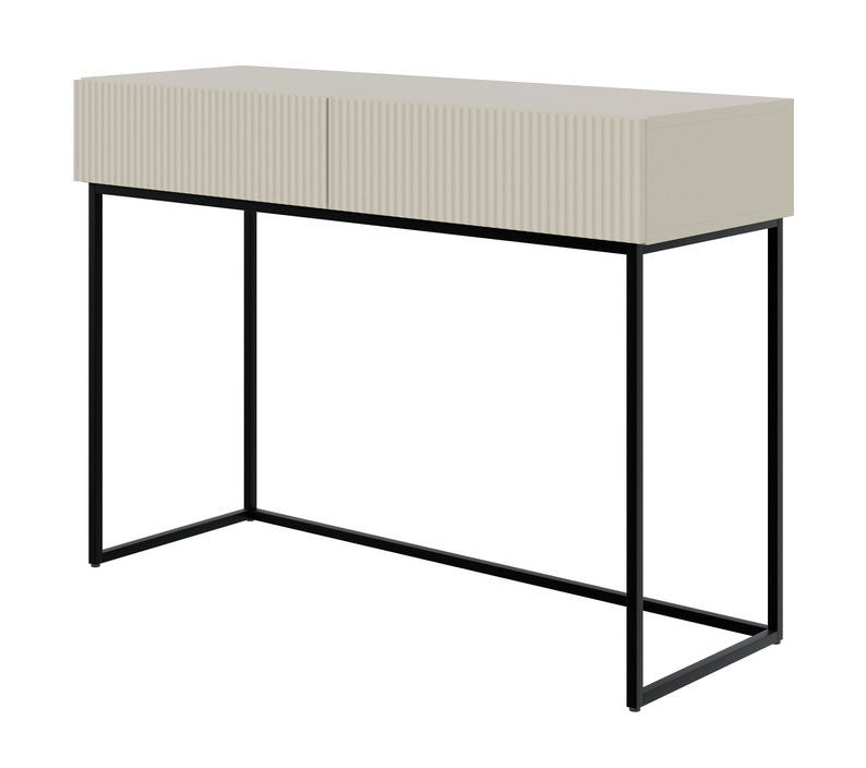 selsey-veldio-schminktisch-110-cm-grau-beige-mit-2-schubladen image 1