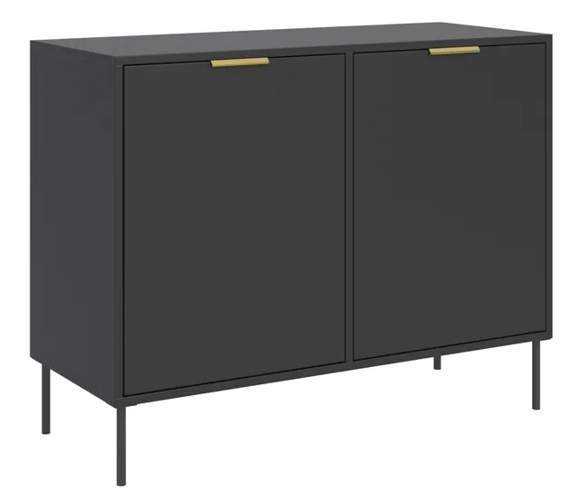 selsey-vena-zweit-rige-kommode-100-cm-schwarz image 1