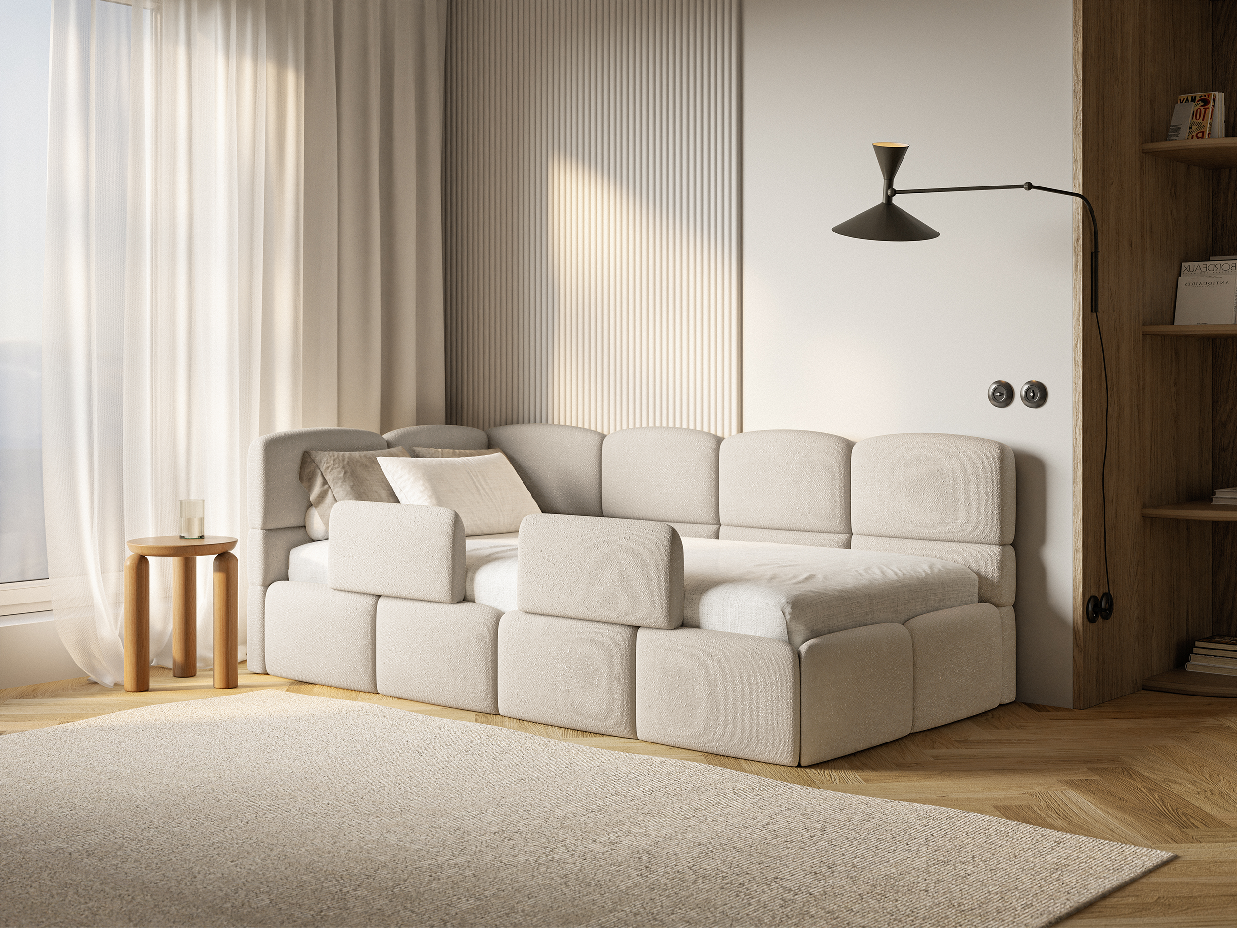 selsey-cloudy-jugendbett-90x200-cm-links-cremefarbenes-chenille-mit-matratze-sta image 4