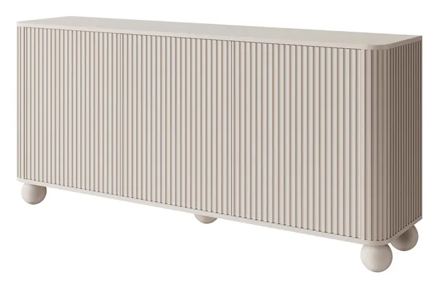 selsey-arvello-kommode-dreit-rig-163-cm-sandbeige-mit-fr-sungen-kugelbeine image 1