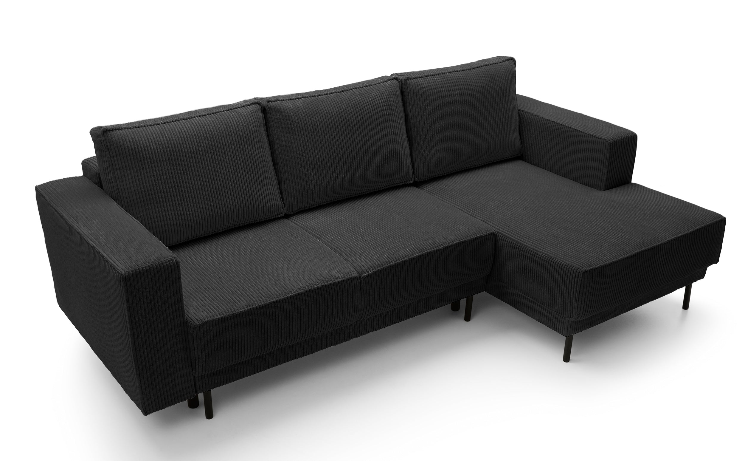 selsey-rodario-mini-ecksofa-l-form-mit-schlaffunktion-und-stauraum-schwarzer-cor image 5
