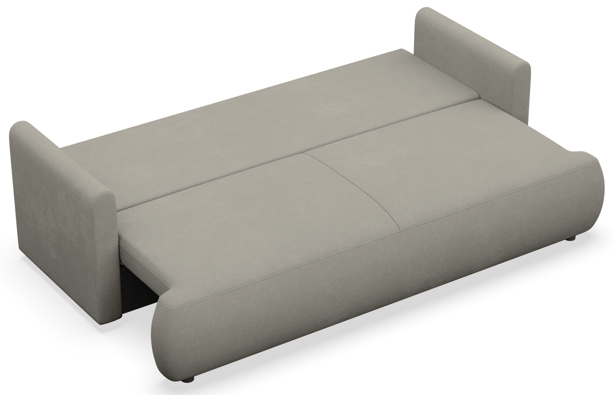 selsey-ovo-mini-3-sitzer-schlafsofa-mit-stauraum-hellgrau-chenille-pflegeleicht image 2