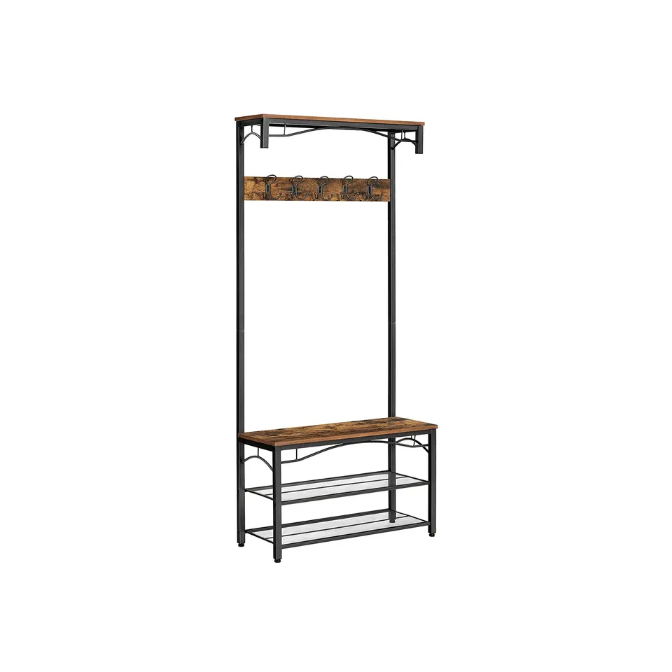vasagle-garderobenst-nder-mit-oberem-brett-garderobe-im-industriestil-mit-schuhr image 1