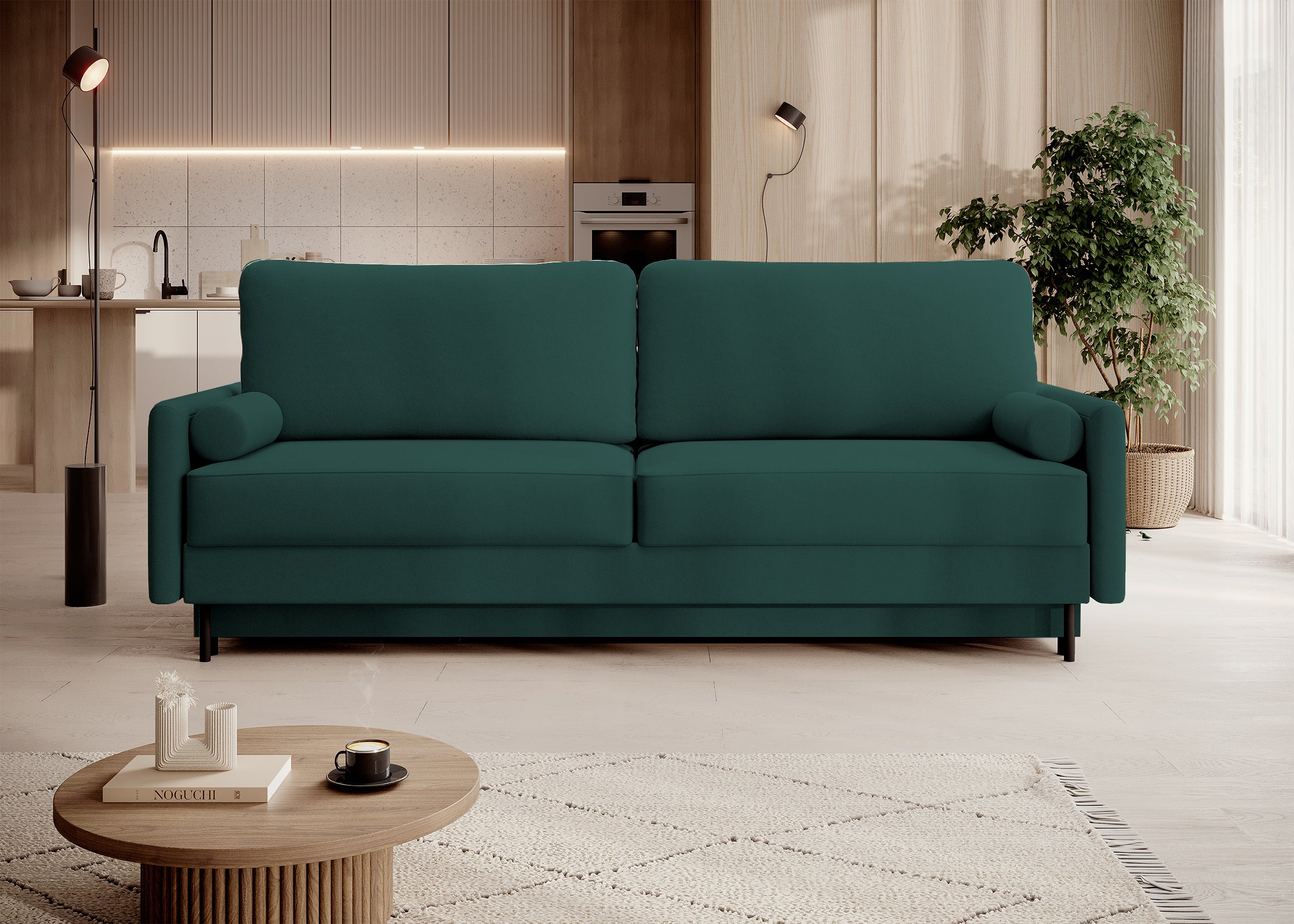 selsey-tomonde-3-sitzer-schlafsofa-mit-stauraum-smaragdgr-ner-velours image 3