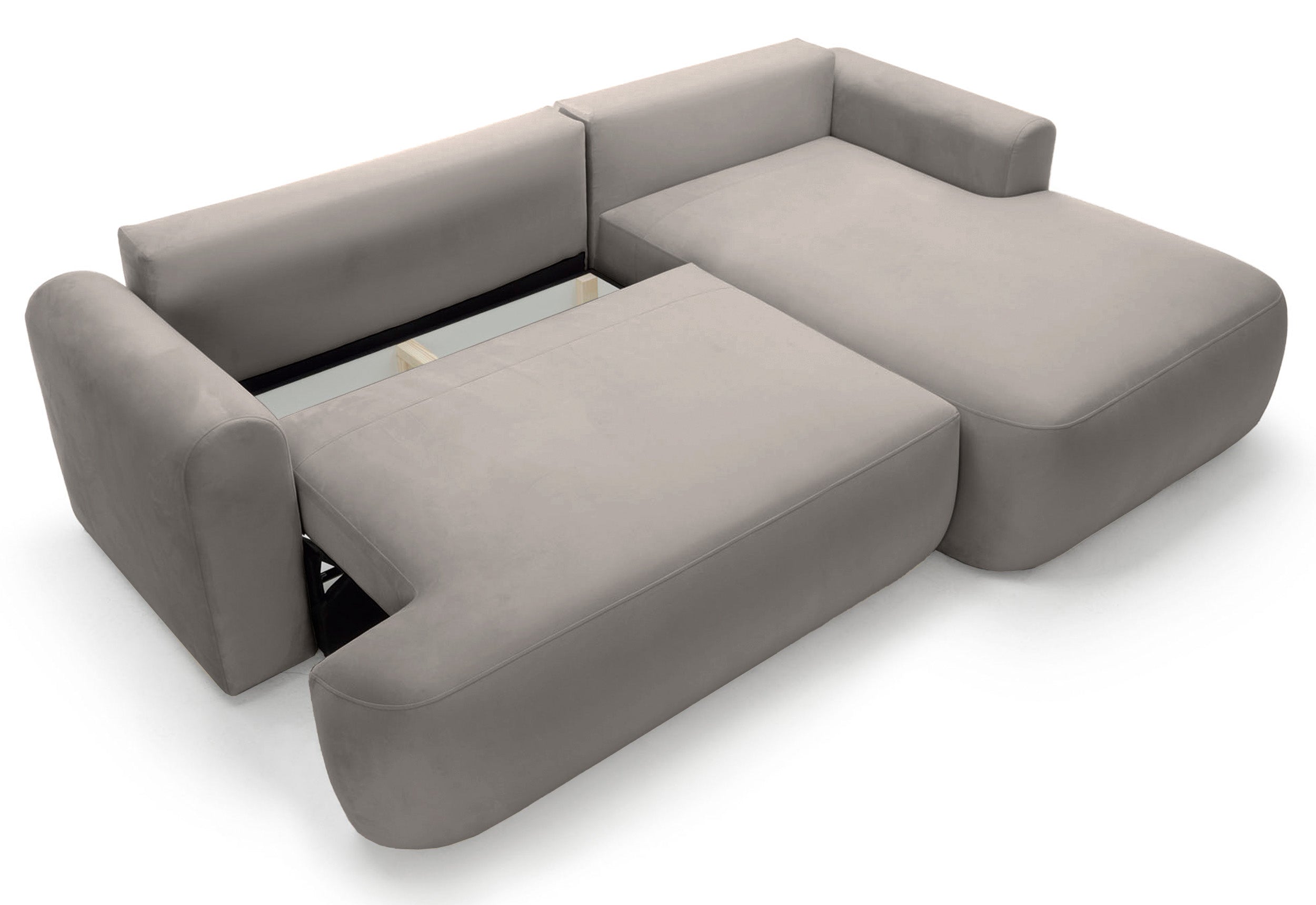 selsey-ovo-ecksofa-l-form-rechts-mit-schlaffunktion-und-stauraum-hellgrau-samt-p image 6