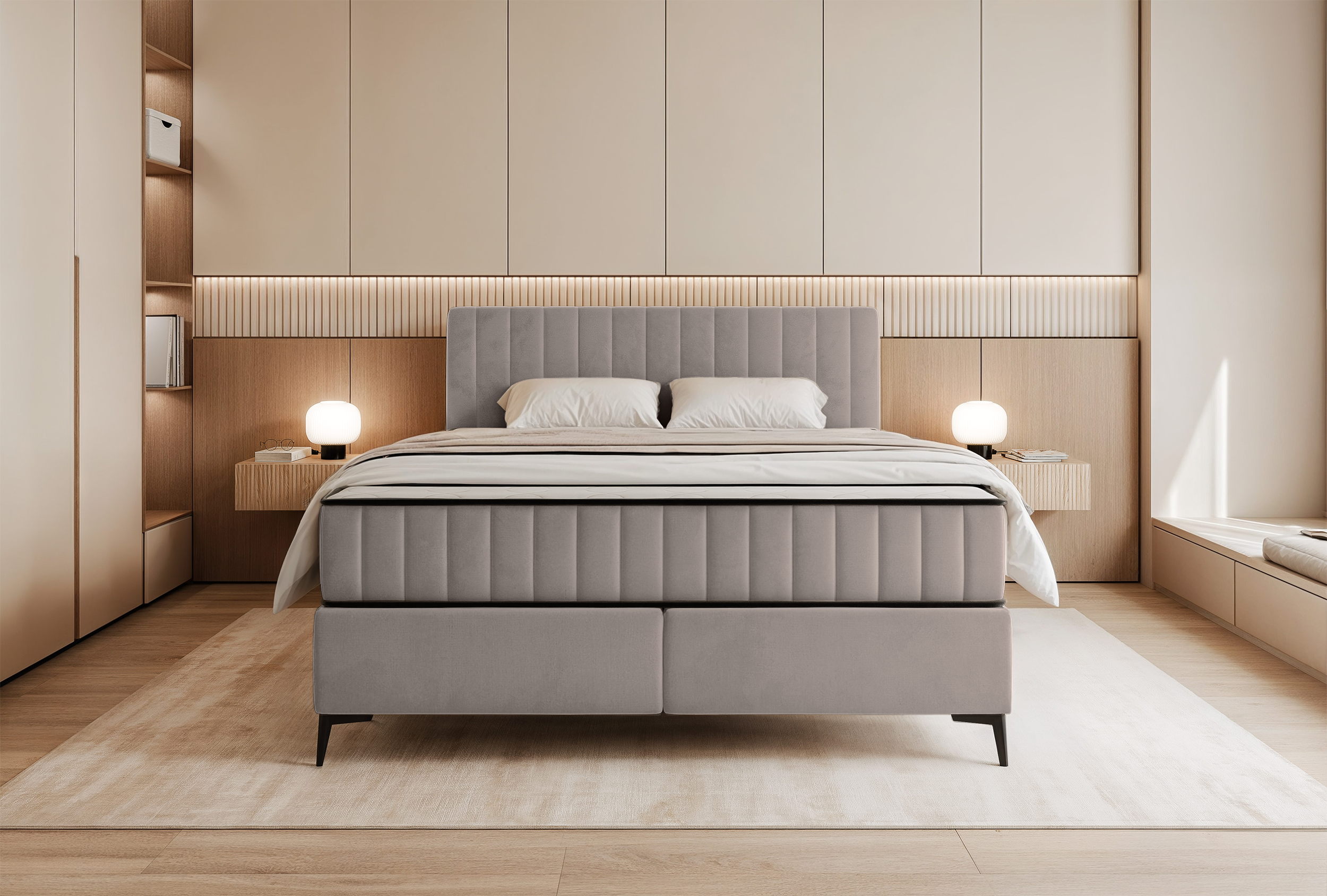 selsey-mufasso-kontinentalbett-180x200-cm-mit-stauraum-grau-beige-wasserabweisen image 3