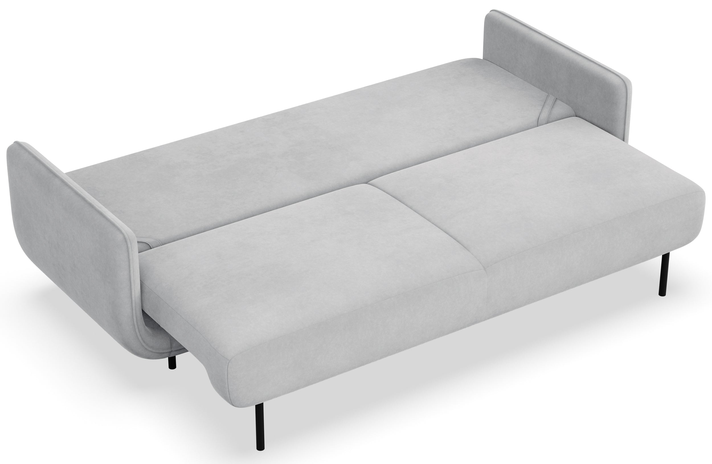 selsey-ovals-dreisitziges-schlafsofa-hellgrau-samt image 3