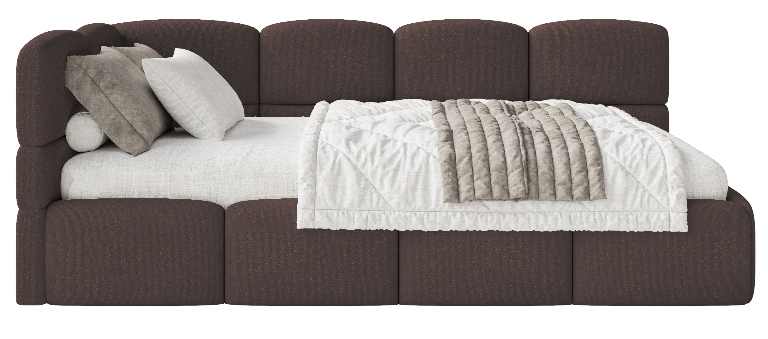 selsey-cloudy-jugendbett-90x200-cm-links-mit-matratze-braun-chenille image 1
