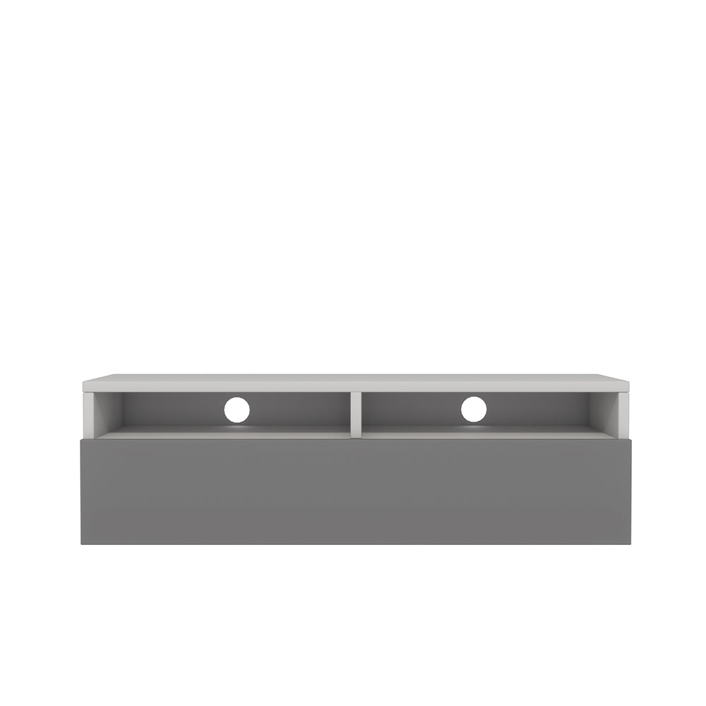 selsey-rednaw-tv-schrank-100-cm-wei-matt-grau-gl-nzend-mit-schublade-und-beleuch image 1