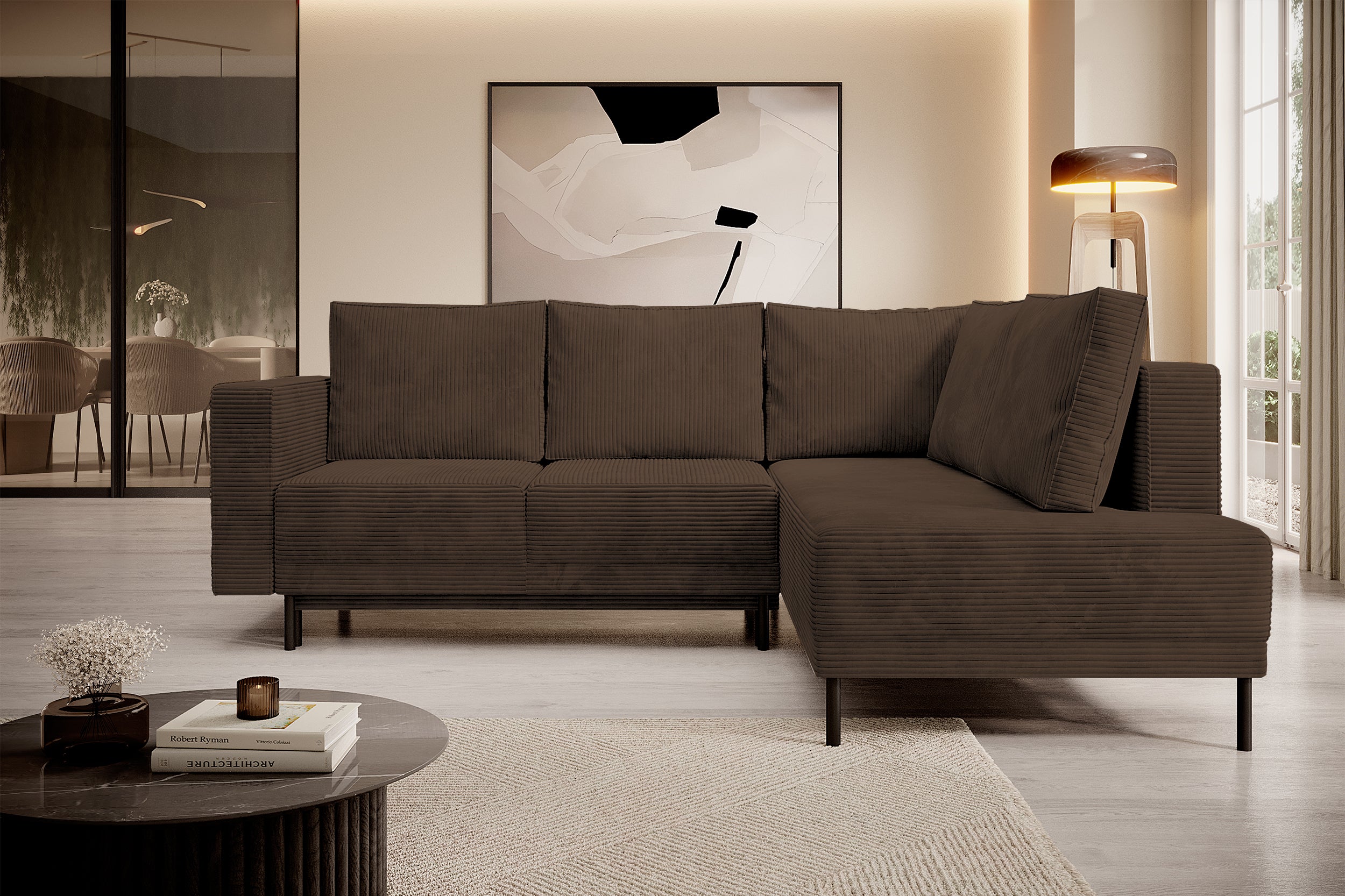 selsey-rodario-ecksofa-rechtsseitig-mit-schlaffunktion-und-bettkasten-dunkelbrau image 3