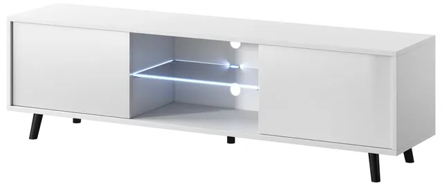 selsey-lefyr-tv-schrank-140-cm-mattwei-wei-hochglanz image 1