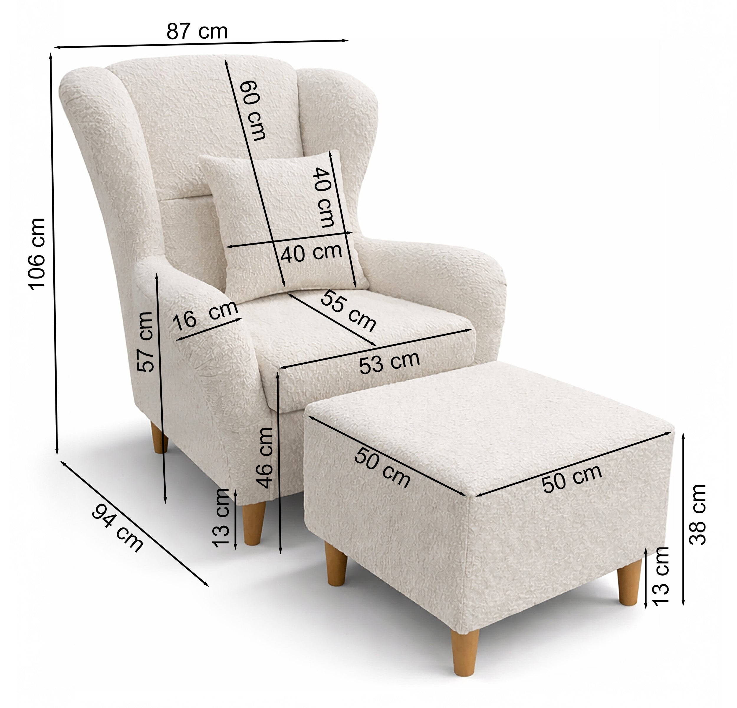 selsey-teddlo-ohrensessel-mit-fu-hocker-graubrauner-chenille-buchenholzf-e image 7