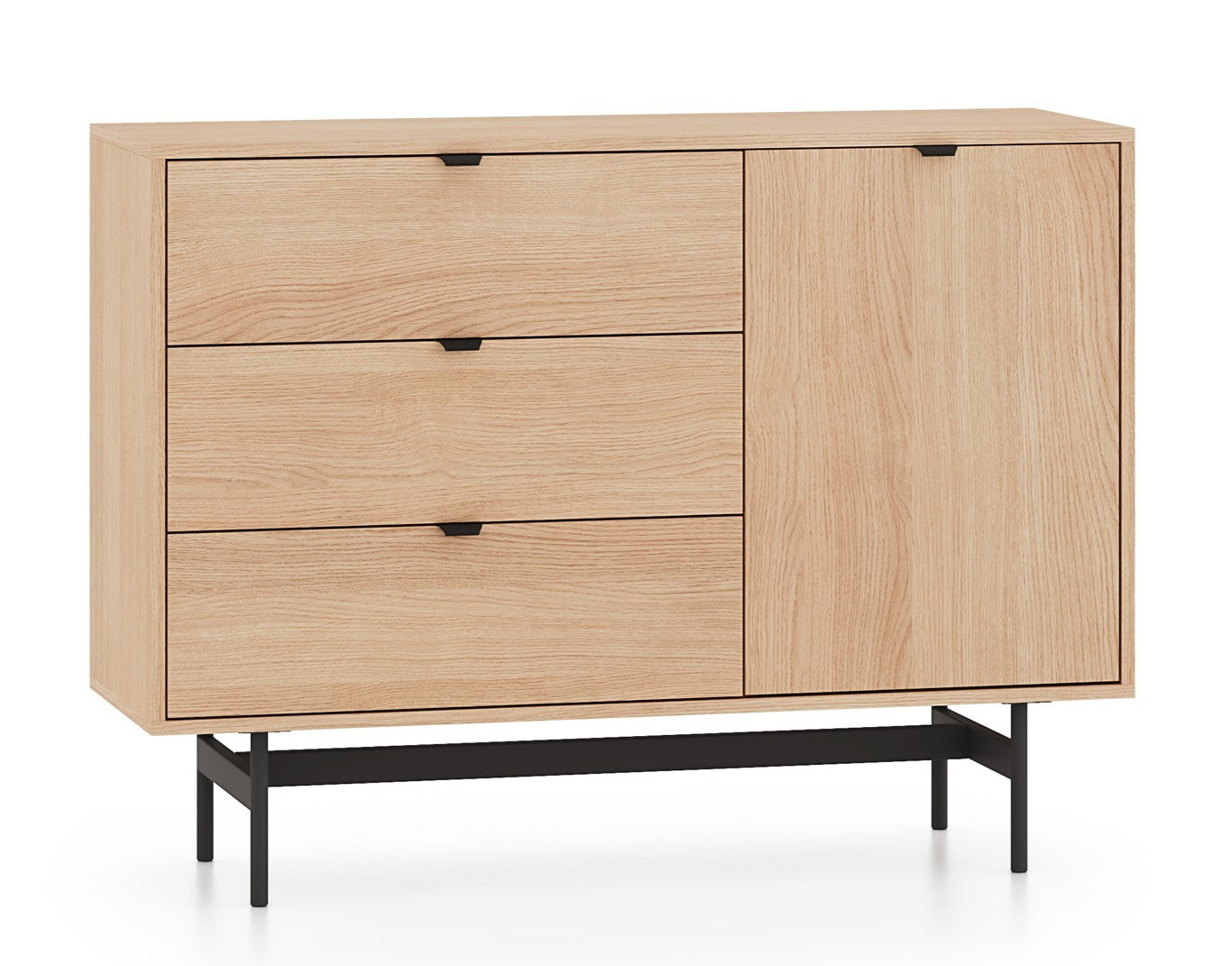 selsey-reynos-kommode-92-cm-eiche-mavelie-mit-3-schubladen image 1