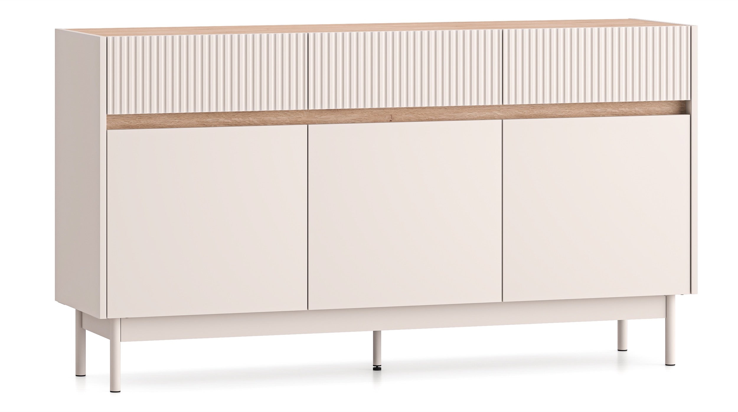 selsey-dunea-dreht-r-kommode-mit-3-schubladen-154-cm-kaschmir-eiche image 1