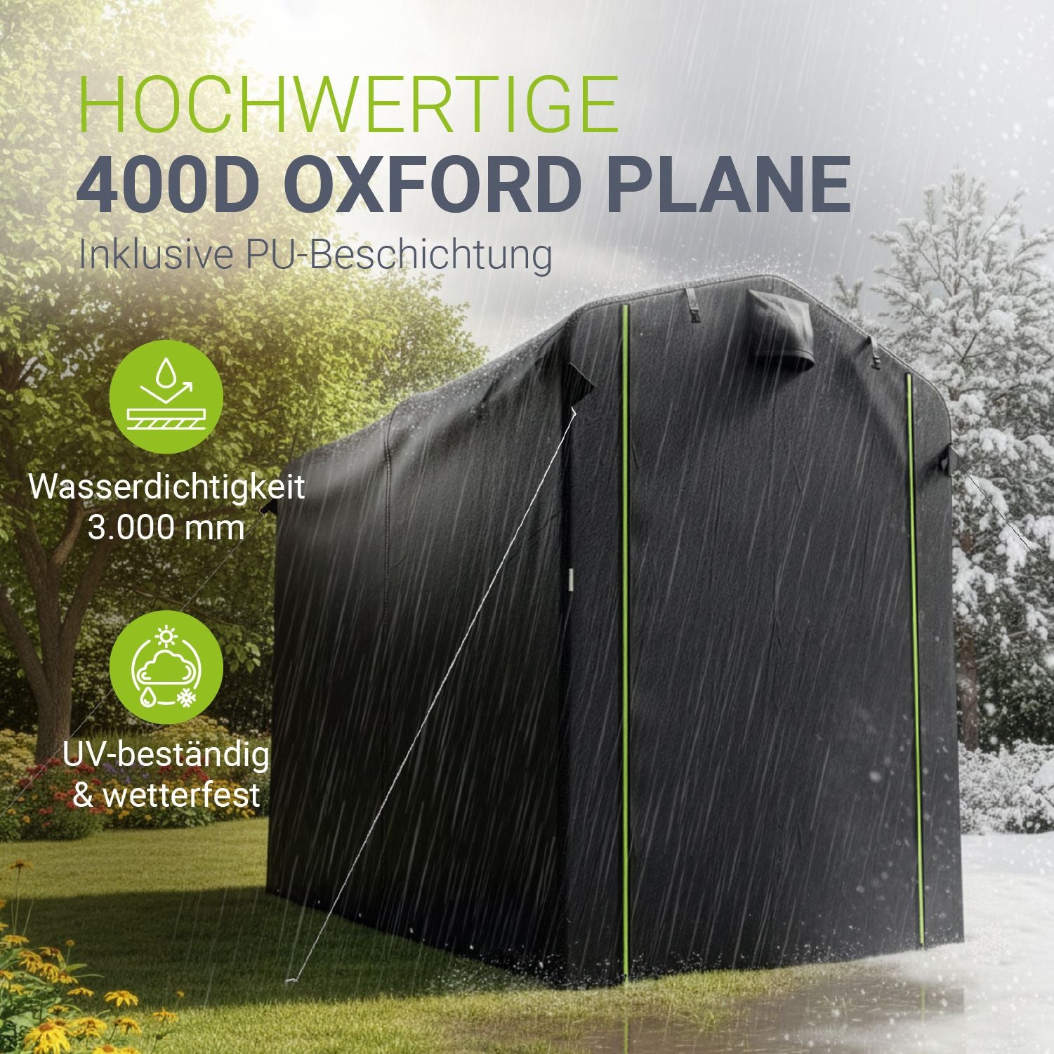 juskys-ger-tezelt-s-anthrazit-wetterfestes-fahrradzelt-mit-3000-mm-wassers-ule image 2