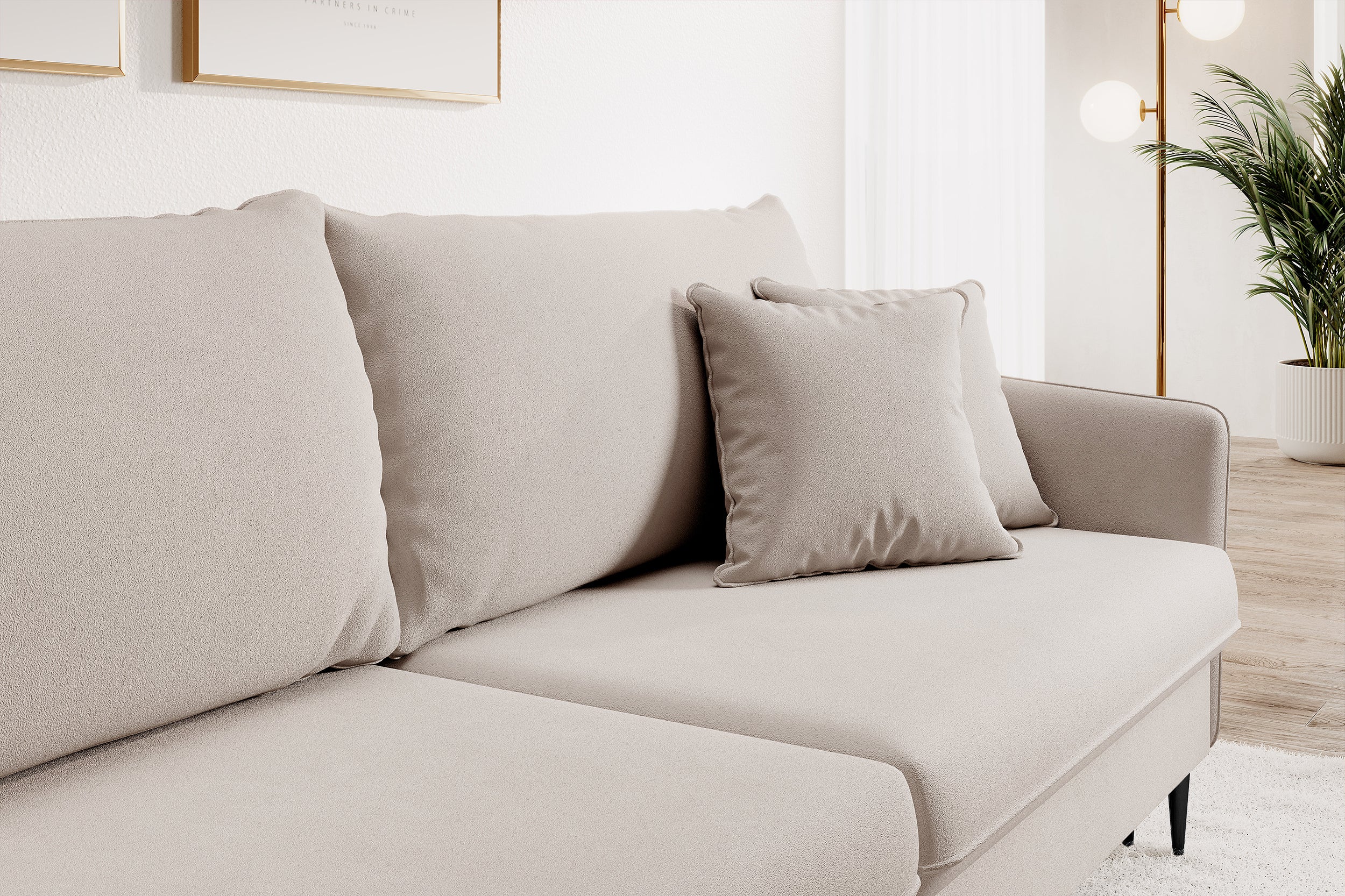 selsey-volio-dreisitziges-schlafsofa-hellgrau-beige-samt-wasserabweisend image 4