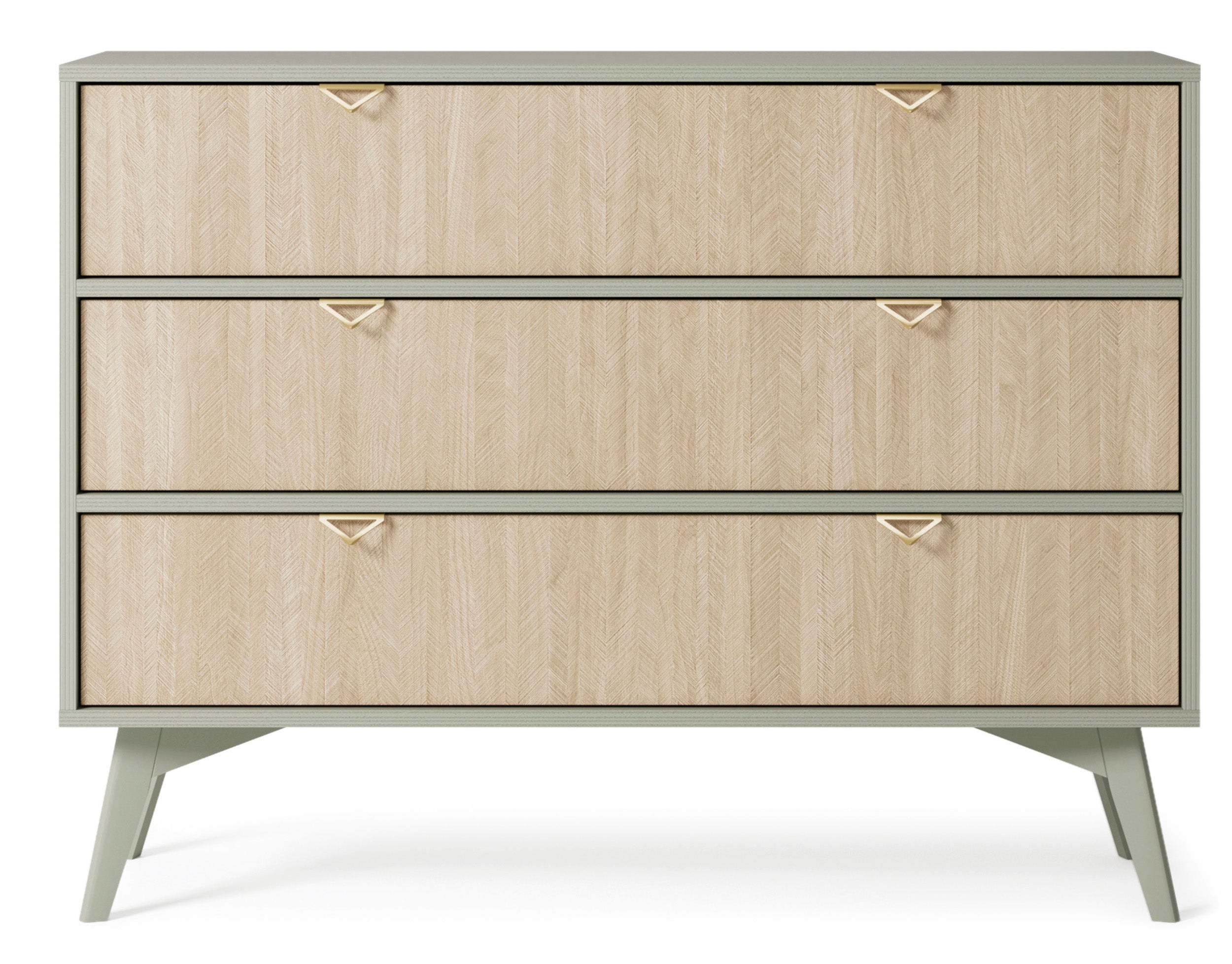 selsey-favoria-kommode-106-cm-eukalyptus-fischgr-t-goldene-griffe-mit-schubladen image 4