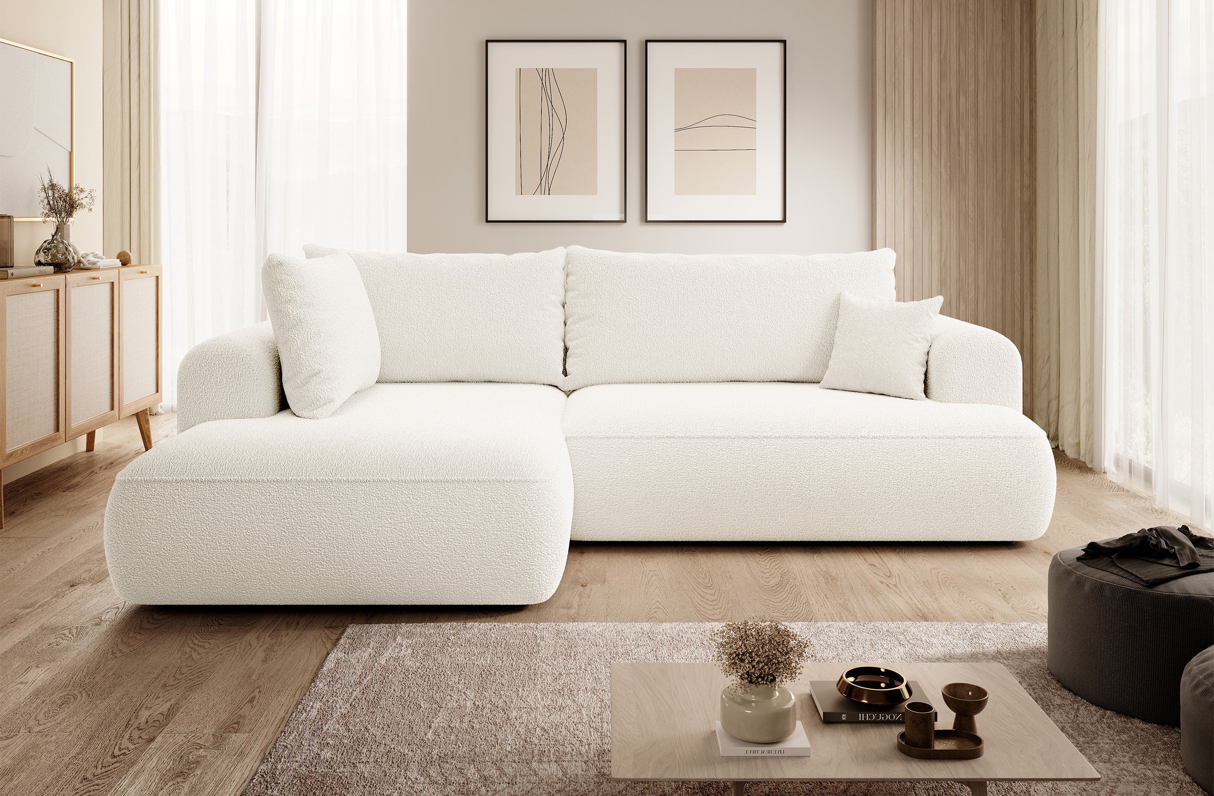 selsey-ovo-ecksofa-mit-schlaffunktion-l-form-links-cremefarbener-boucl-mit-armle image 2