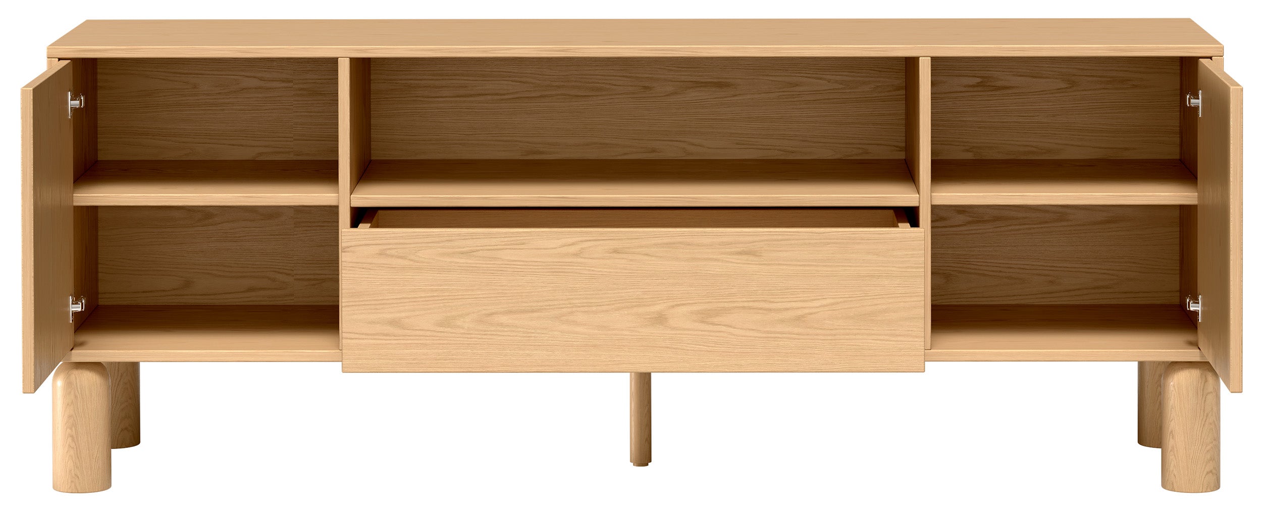 selsey-sanden-zweit-rige-tv-kommode-160-cm-mit-schublade-und-nische-eiche-bookma image 3