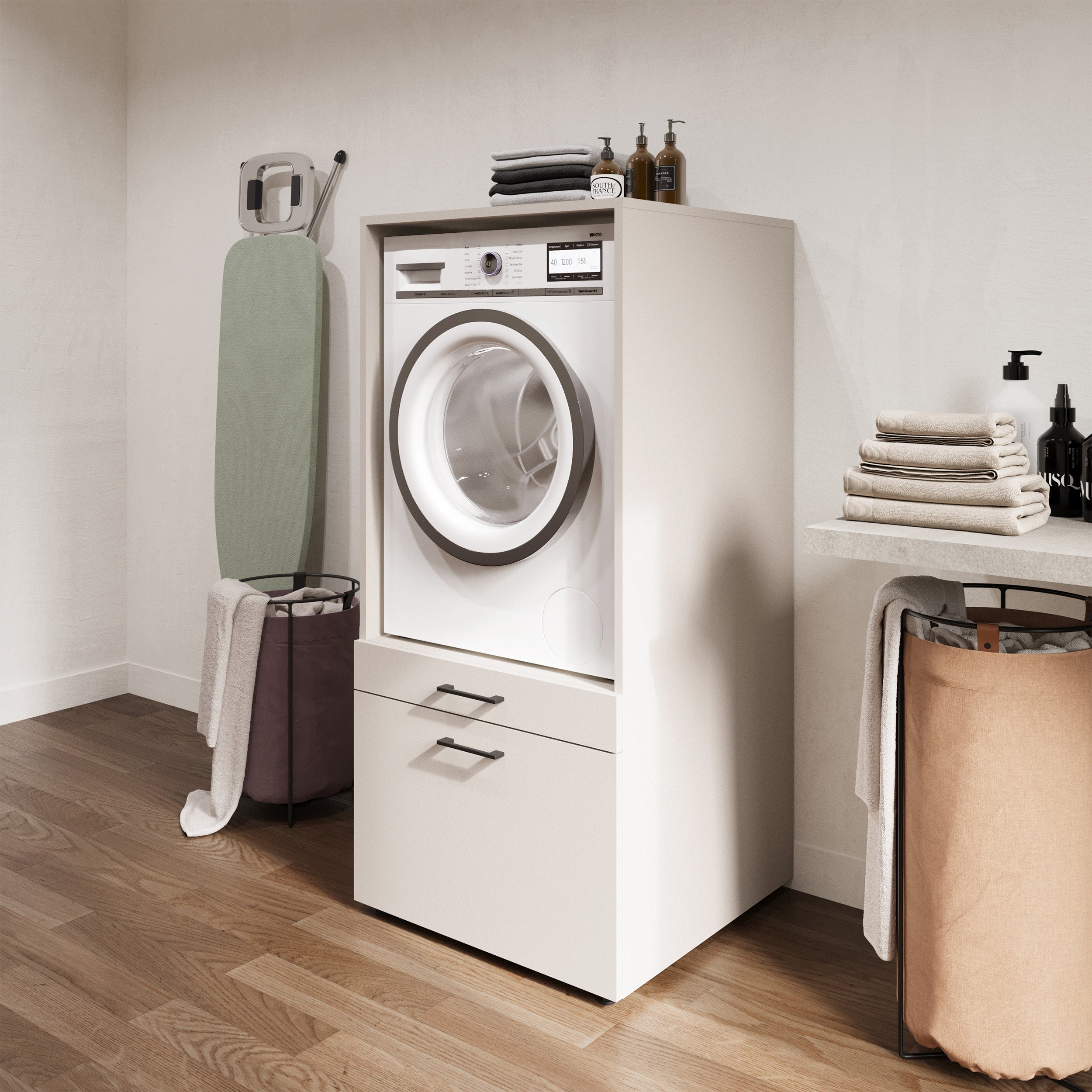 selsey-aza-waschmaschinenschrank-mit-schublade-kaschmir-regal image 2