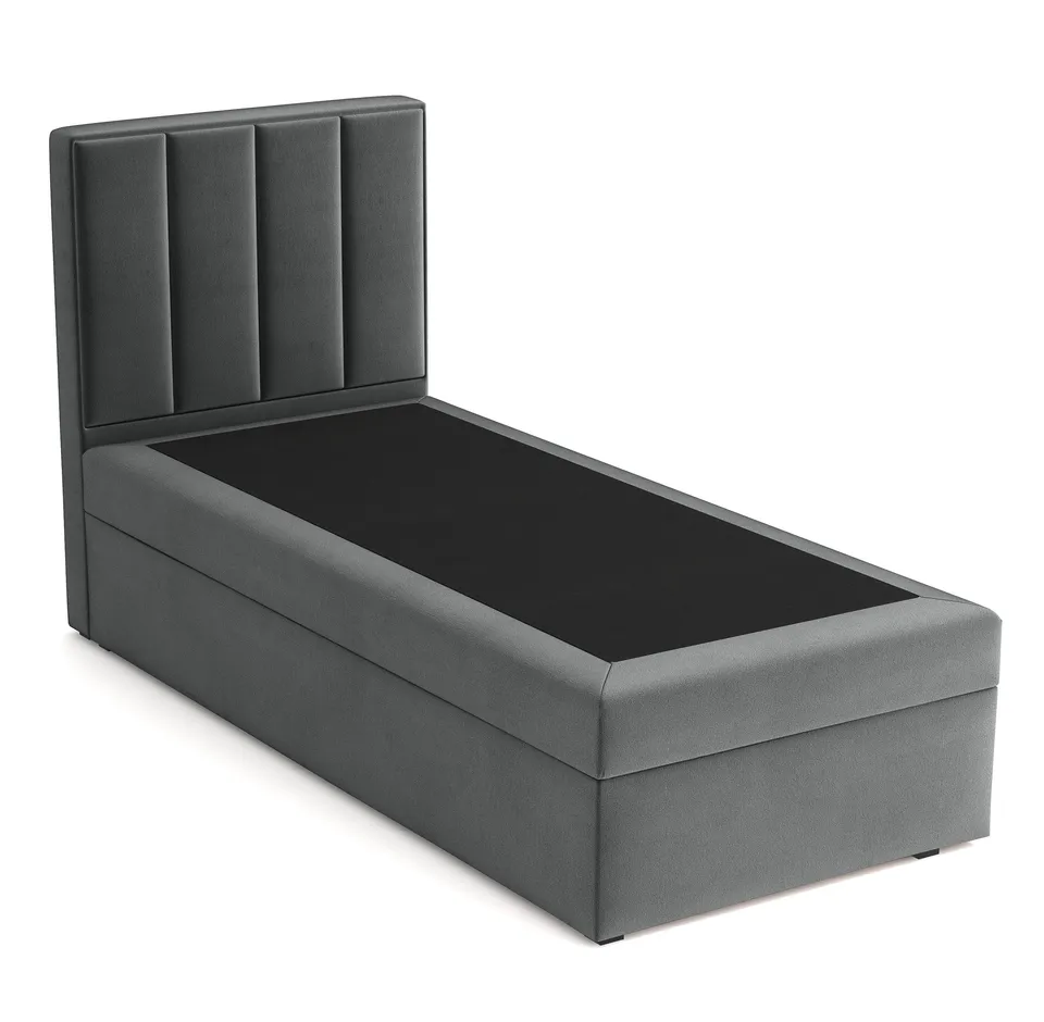 selsey-rinus-kontinentales-bett-90x200-cm-mit-stauraum-dunkelgrauer-velours-link image 1