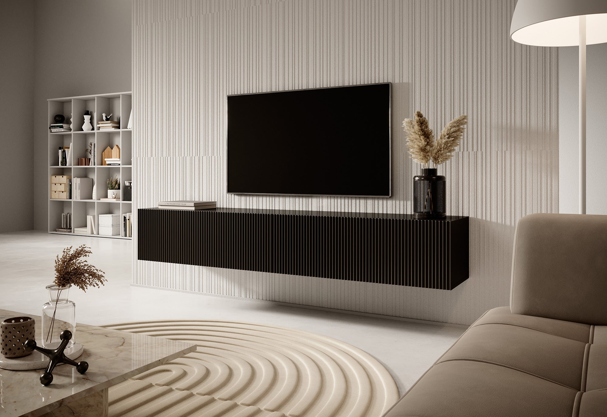 selsey-veldio-tv-schrank-175-cm-schwarz-h-ngend-mit-gefr-ster-front image 3