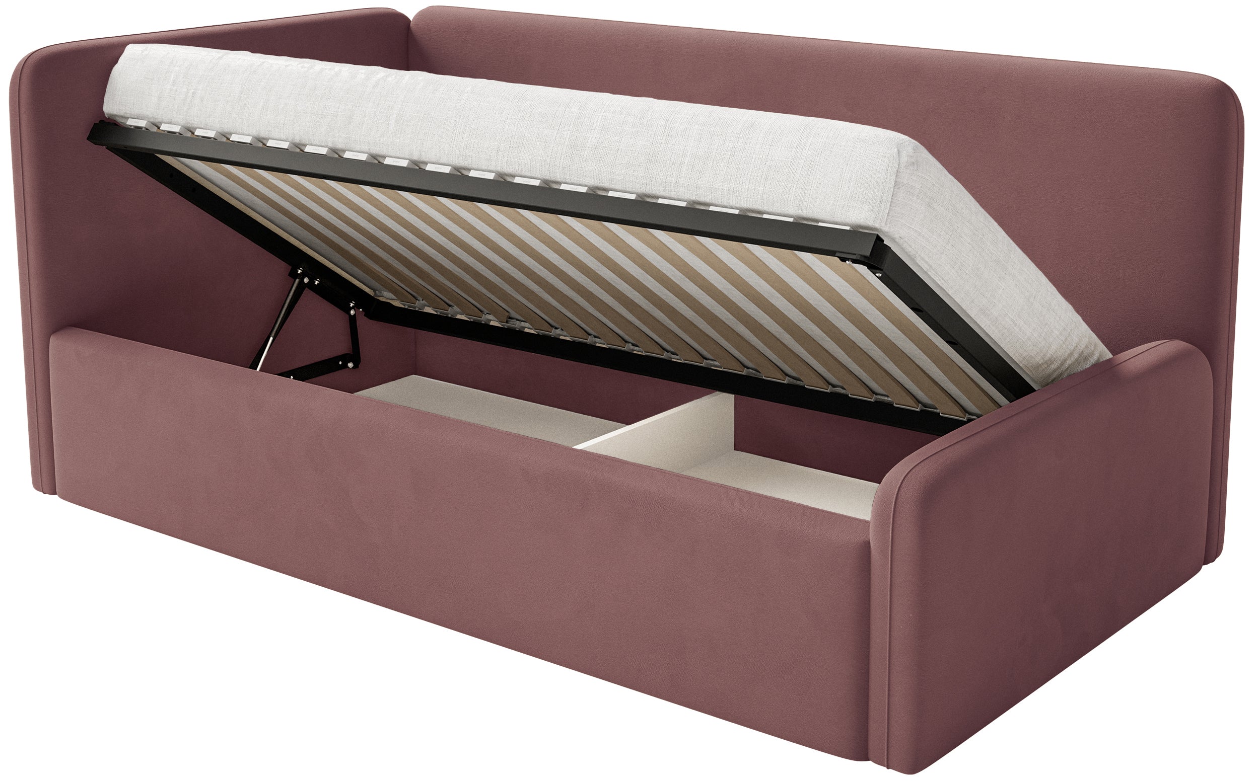 selsey-fanklo-jugendbett-90x200-cm-linksseitig-mit-stauraum-rosa-velours image 3