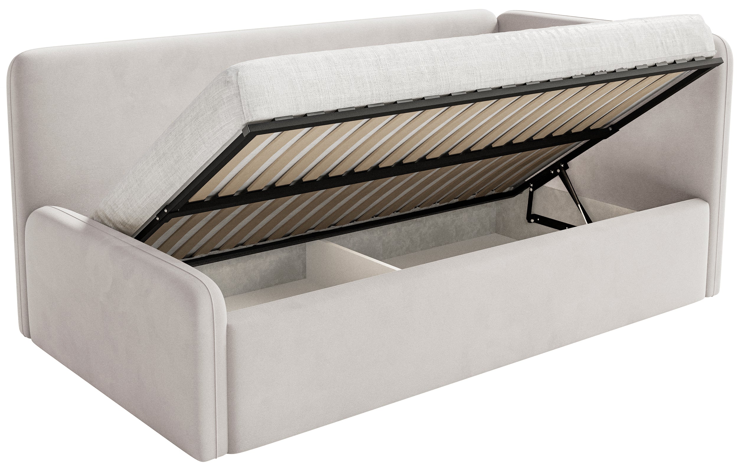 selsey-fanklo-jugendbett-120x200-cm-rechtsseitig-mit-stauraum-hellbeiger-samt image 3