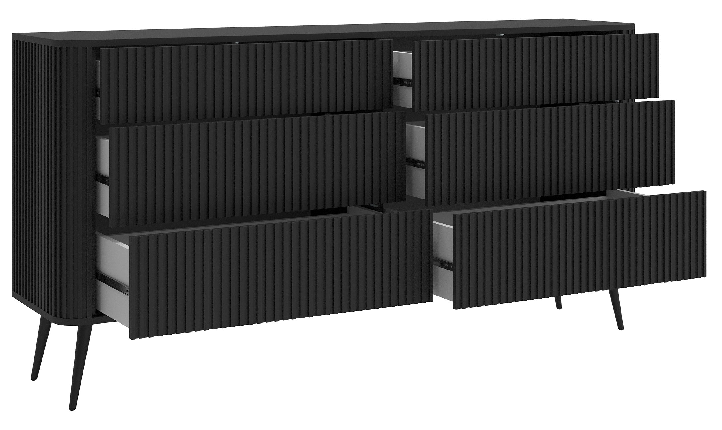 selsey-ovarlo-kommode-mit-6-schubladen-168-cm-schwarz-mit-schwarzen-beinen image 6