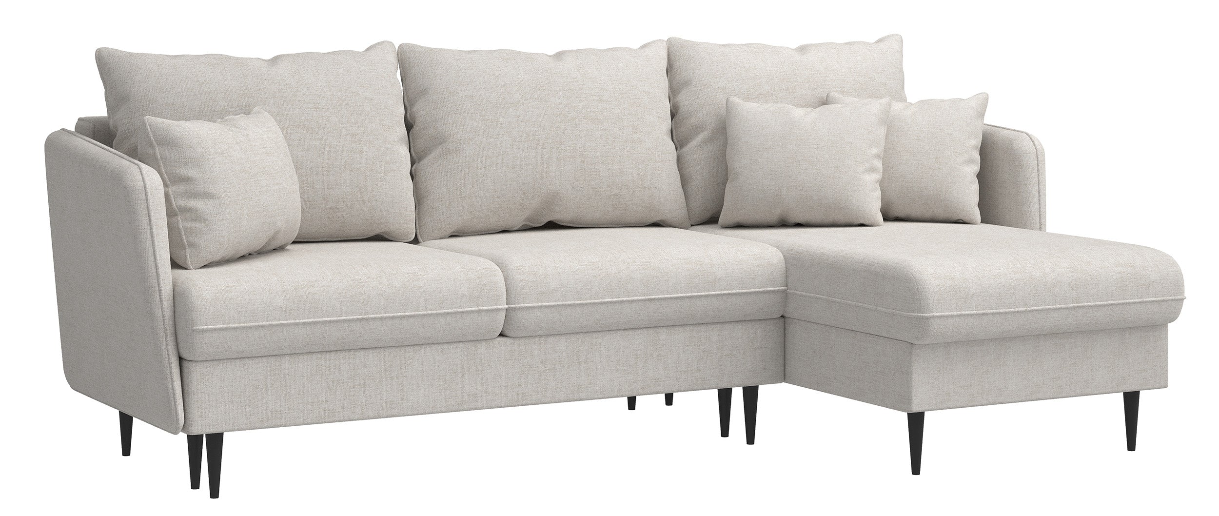 selsey-volio-l-f-rmiges-ecksofa-mit-schlaffunktion-hellbeige-chenille-schwarze-b image 1