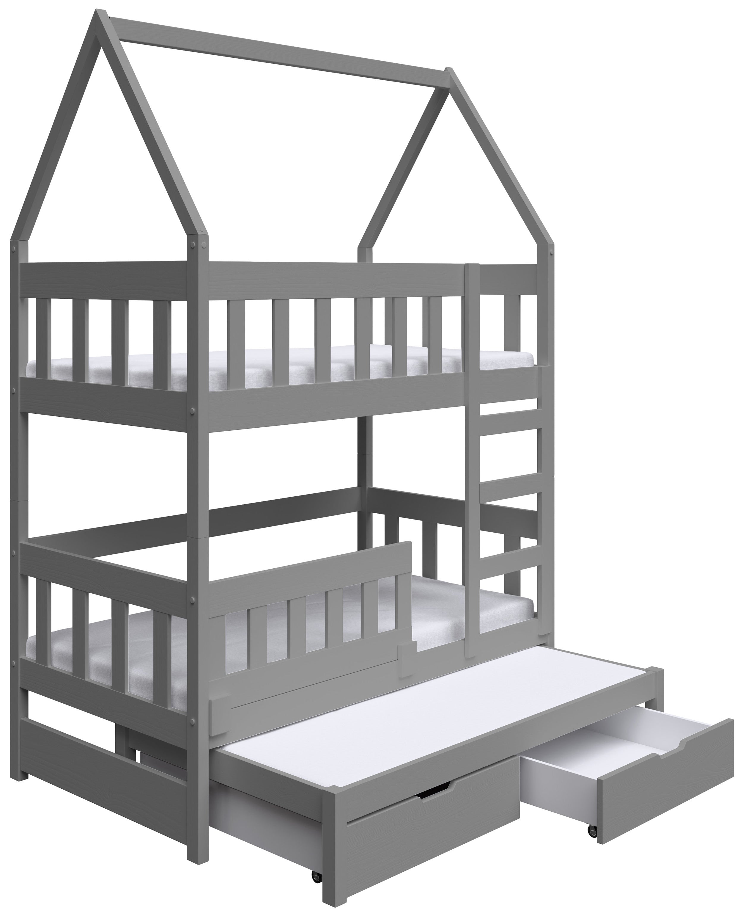 selsey-vistena-etagenbett-75x180-cm-hausform-f-r-3-personen-mit-schubladen-grau- image 1