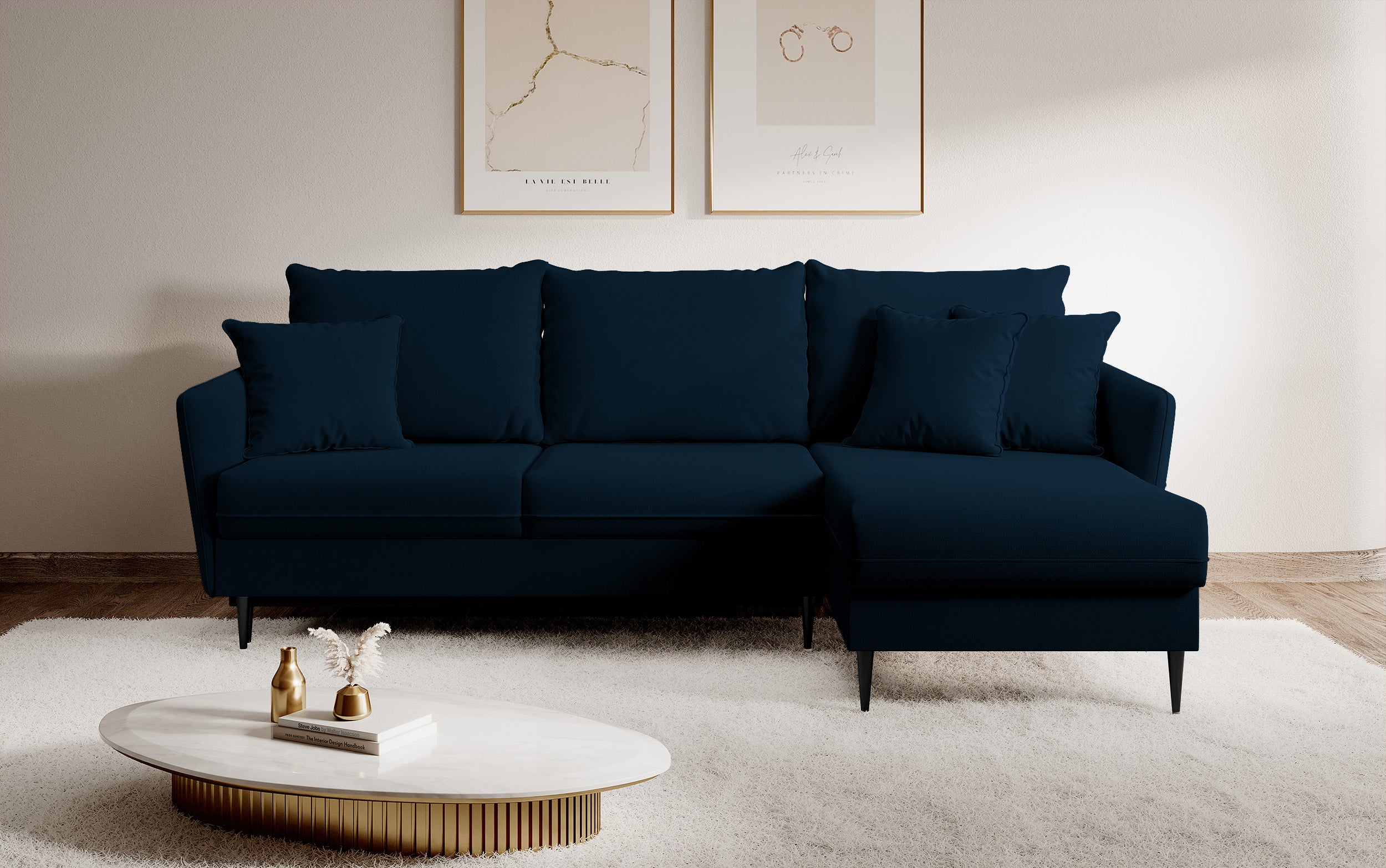 selsey-volio-ecksofa-mit-schlaffunktion-samtblau-schwarze-beine image 2