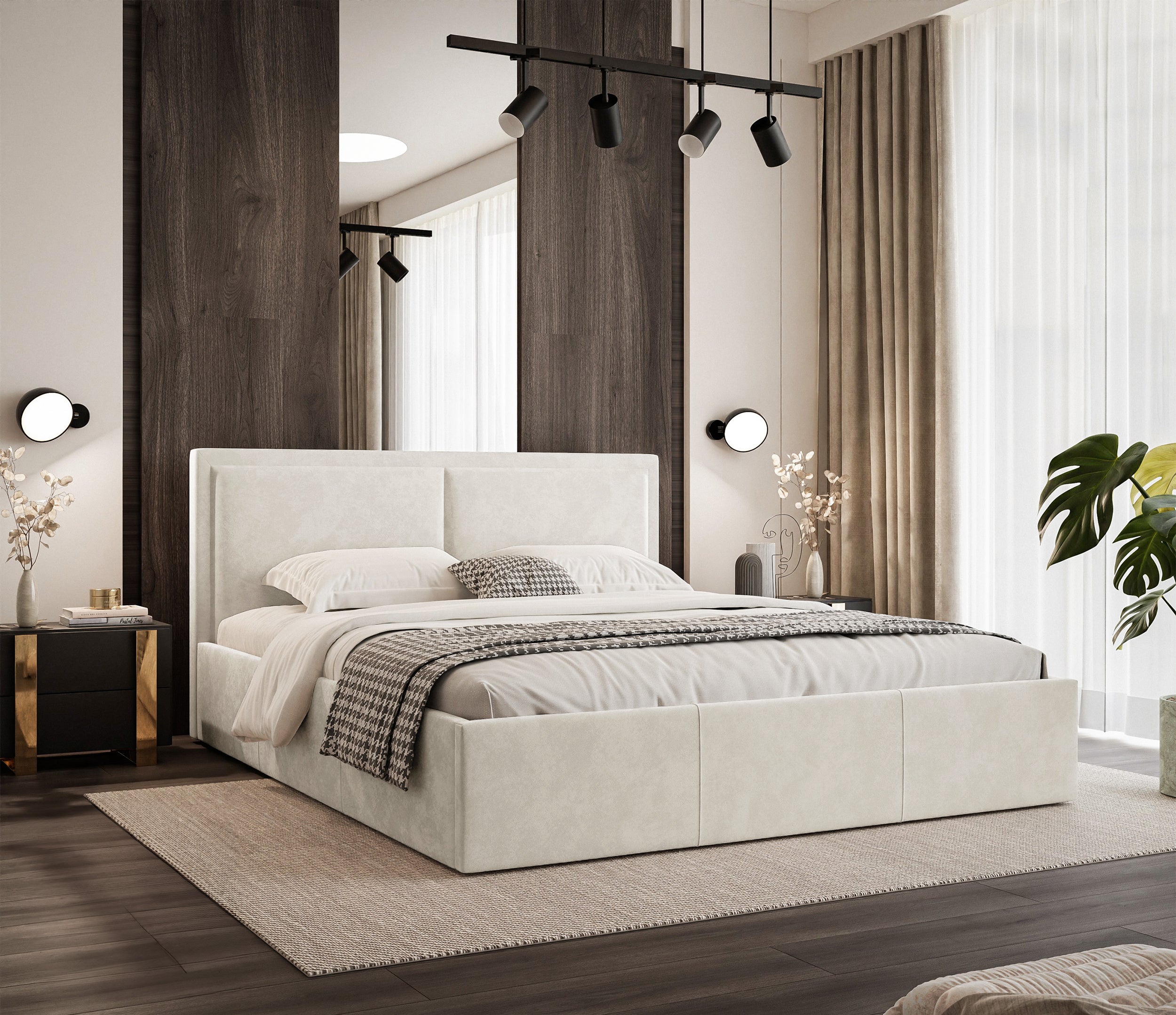 selsey-soave-ii-polsterbett-160x200-cm-creme-samt-mit-stauraum-und-lattenrost image 2