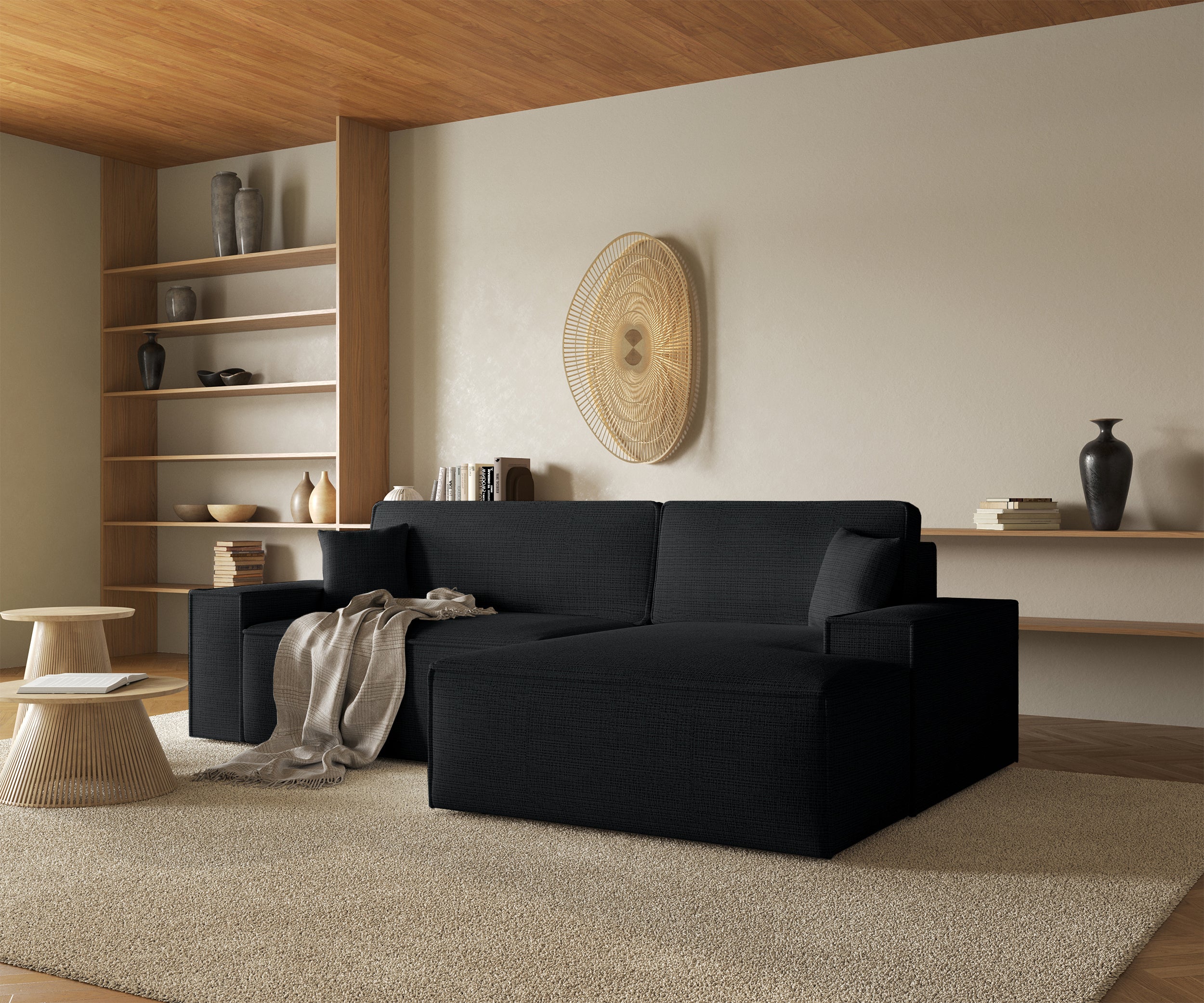 selsey-farese-new-ecksofa-mit-schlaffunktion-l-f-rmig-rechts-schwarz-samt-mit-st image 2