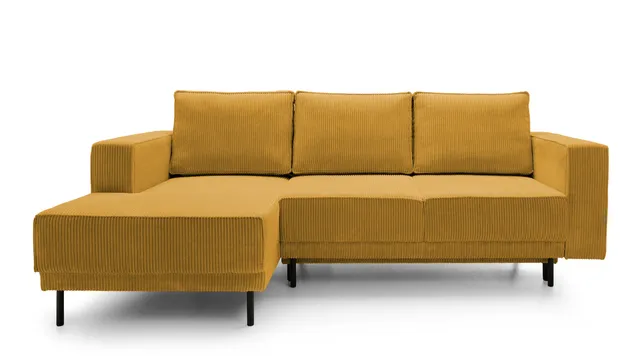 selsey-rodario-mini-ecksofa-mit-schlaffunktion-l-form-links-senfgelb-cord-mit-st image 1