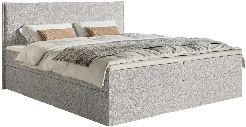 selsey-softie-kontinentalbett-140x200-cm-hellgrau-chenille-mit-topper image 1