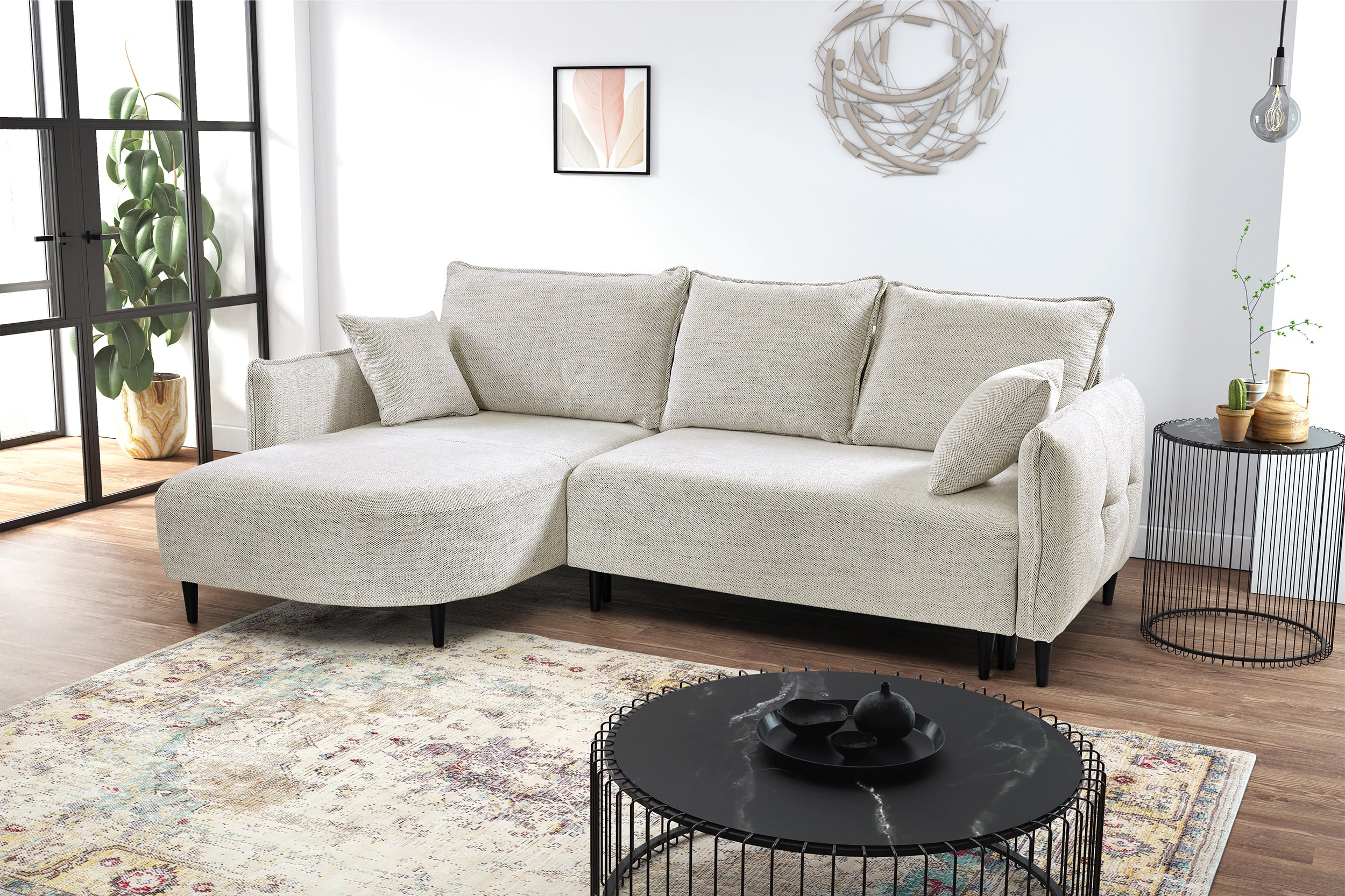 selsey-oblivio-mini-ecksofa-mit-schlaffunktion-linksseitig-l-form-beige-geflecht image 2