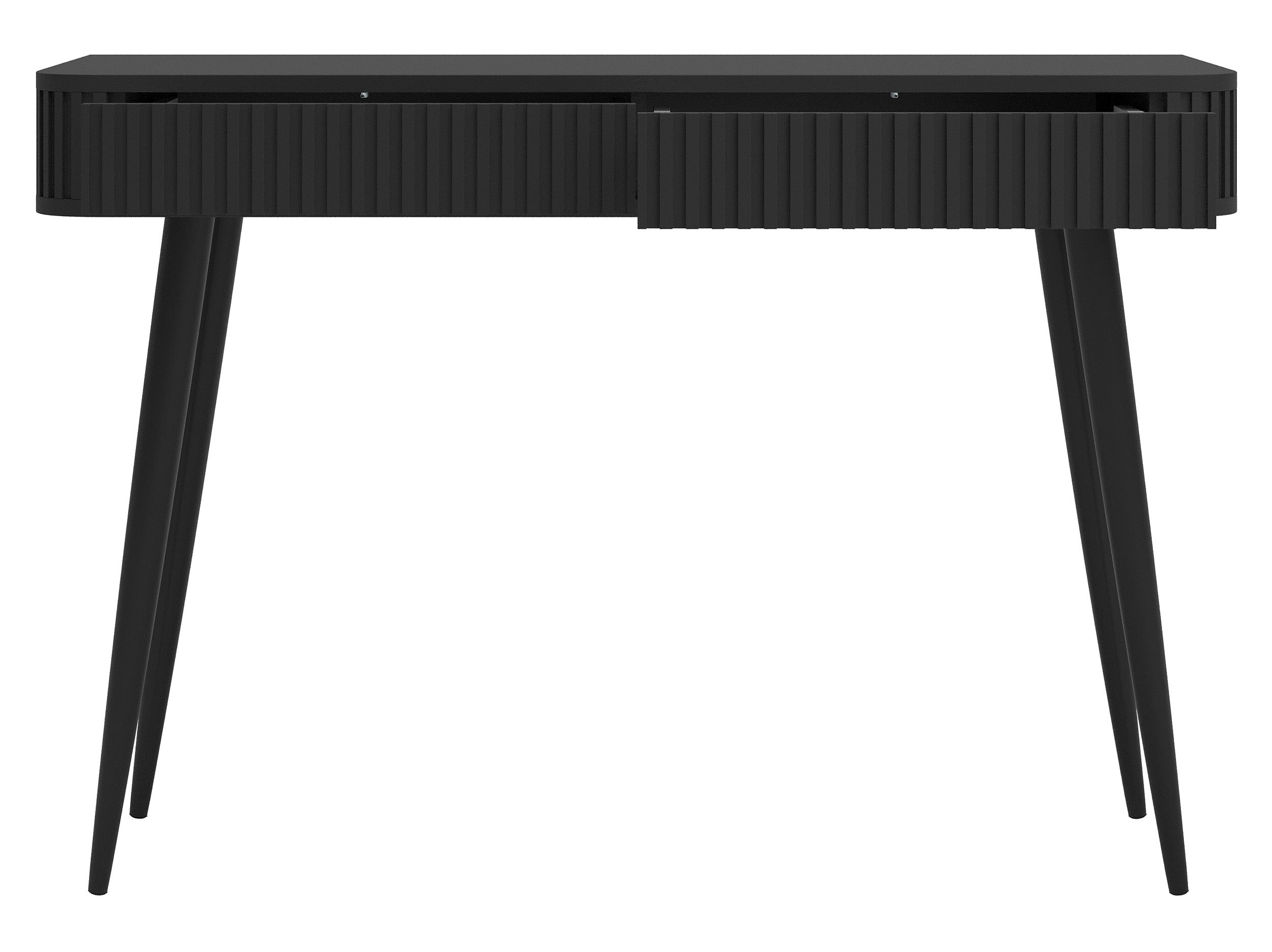 selsey-ovarlo-schminktisch-113-cm-schwarz-mit-rillen-und-2-schubladen image 3